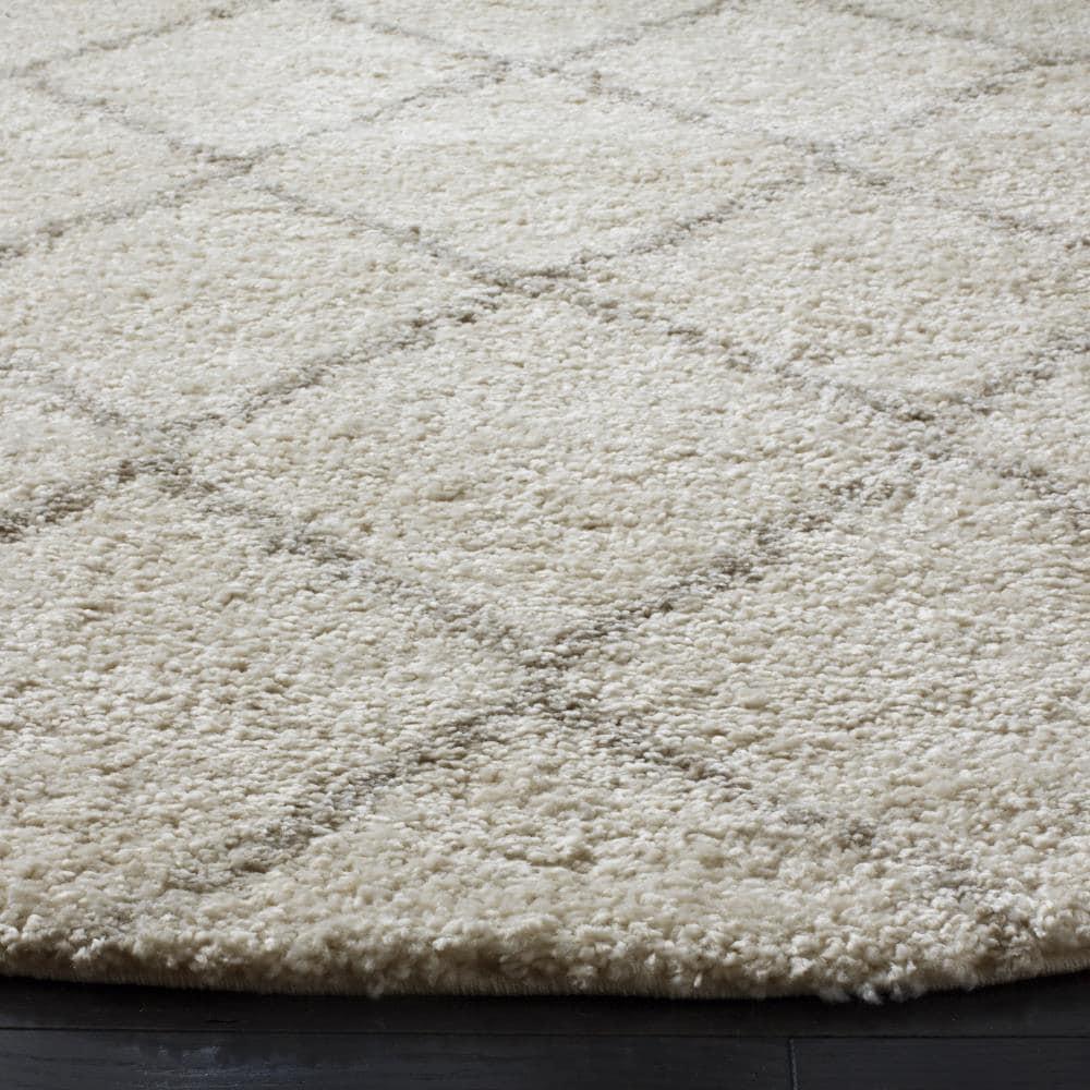 Arizona Shag ASG742 Power Loomed Indoor Area Rug - Ivory/Beige - 9'x12' - Safavieh
