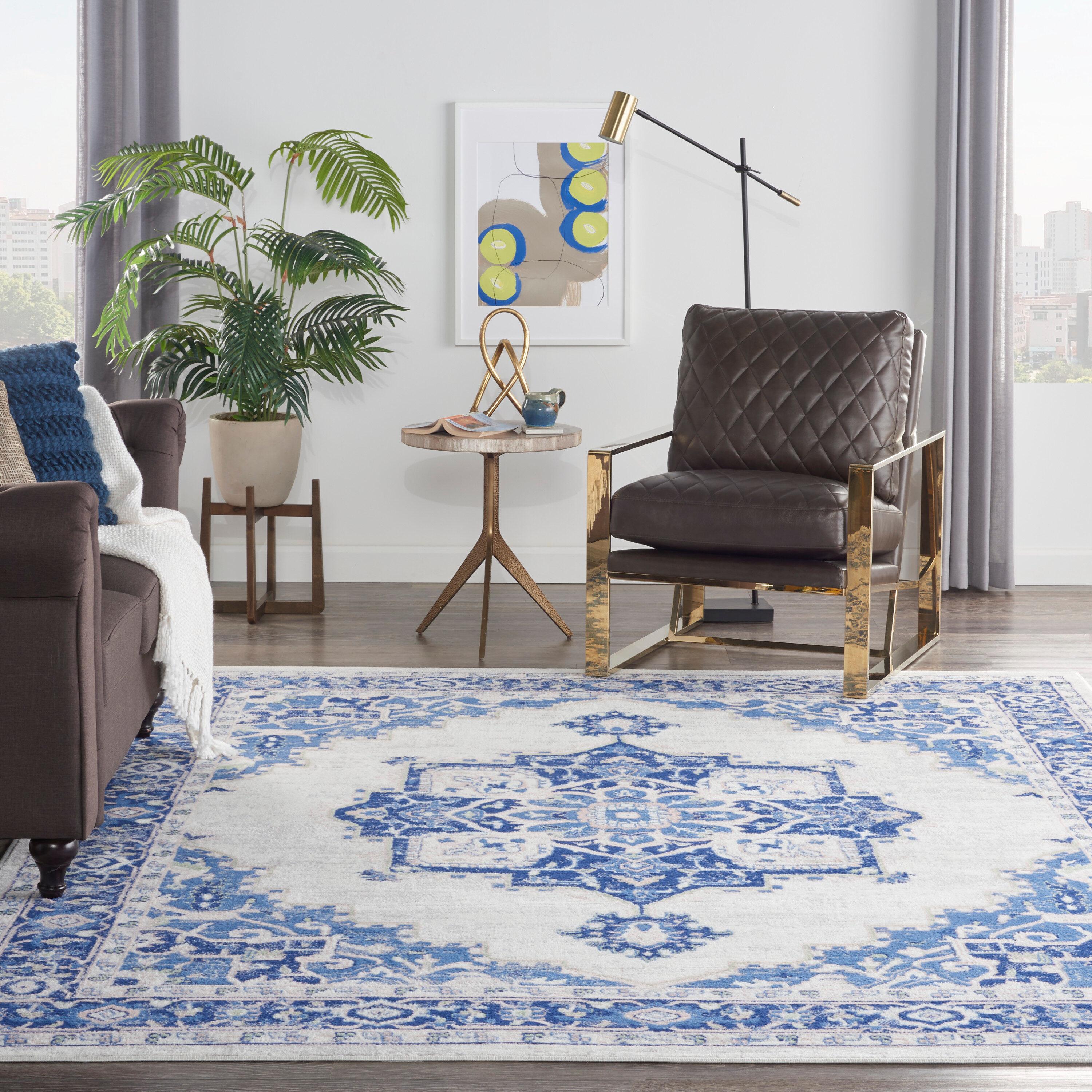 Nourison Whimsicle WHS03 Indoor only Area Rug - Ivory Blue 8' x 10'