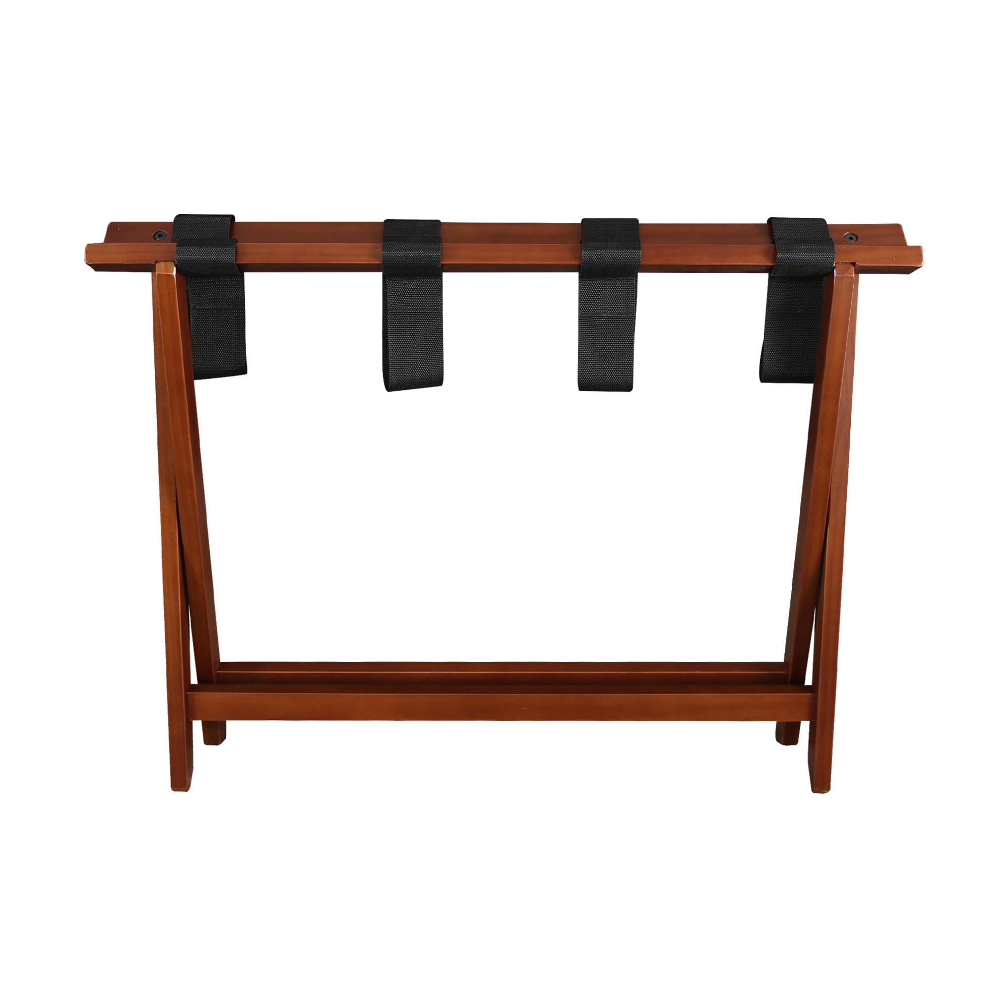 Heavy Duty 30" Extra Wide Luggage Rack - Walnut