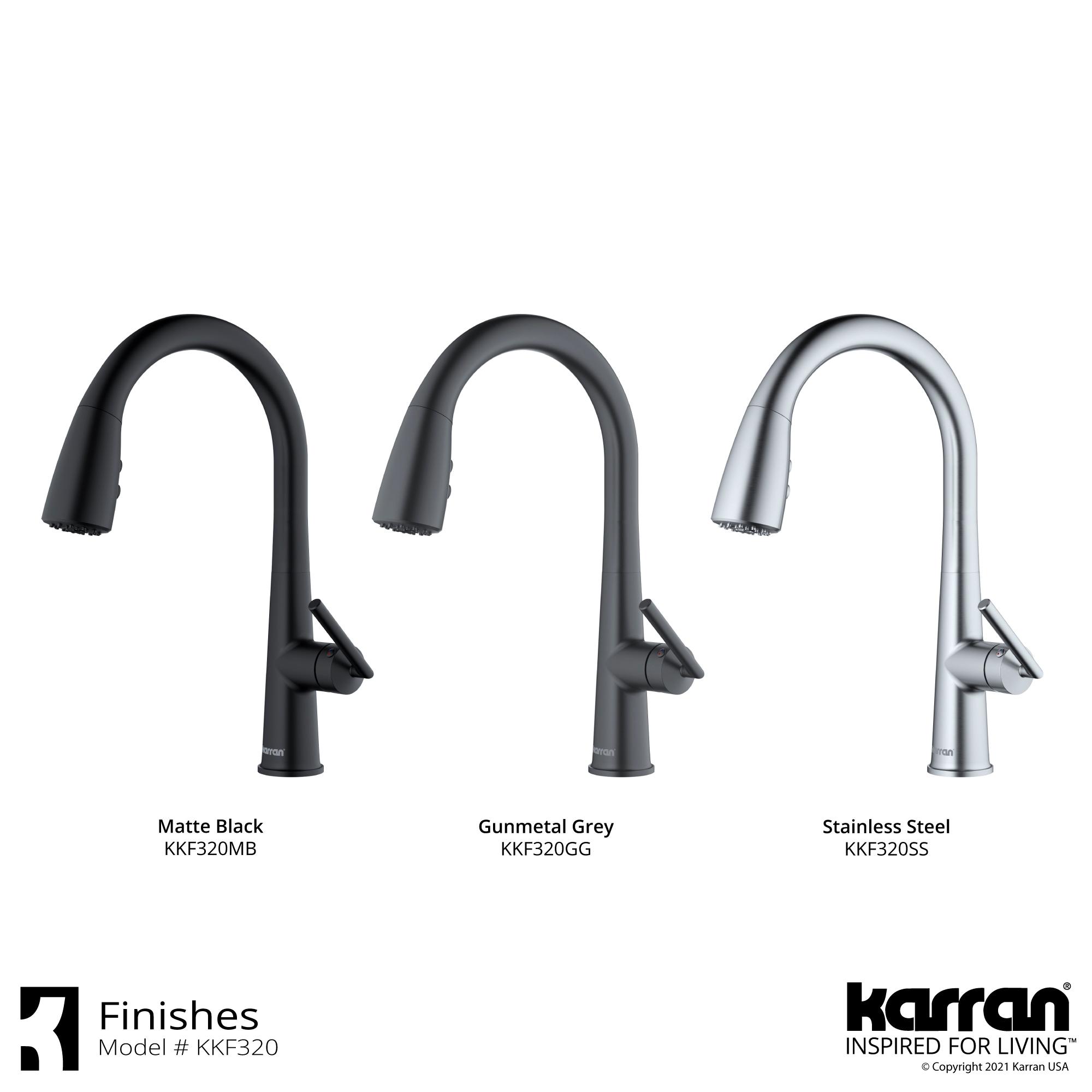 Karran Kentland Single Handle Pull Down Sprayer Kitchen Faucet