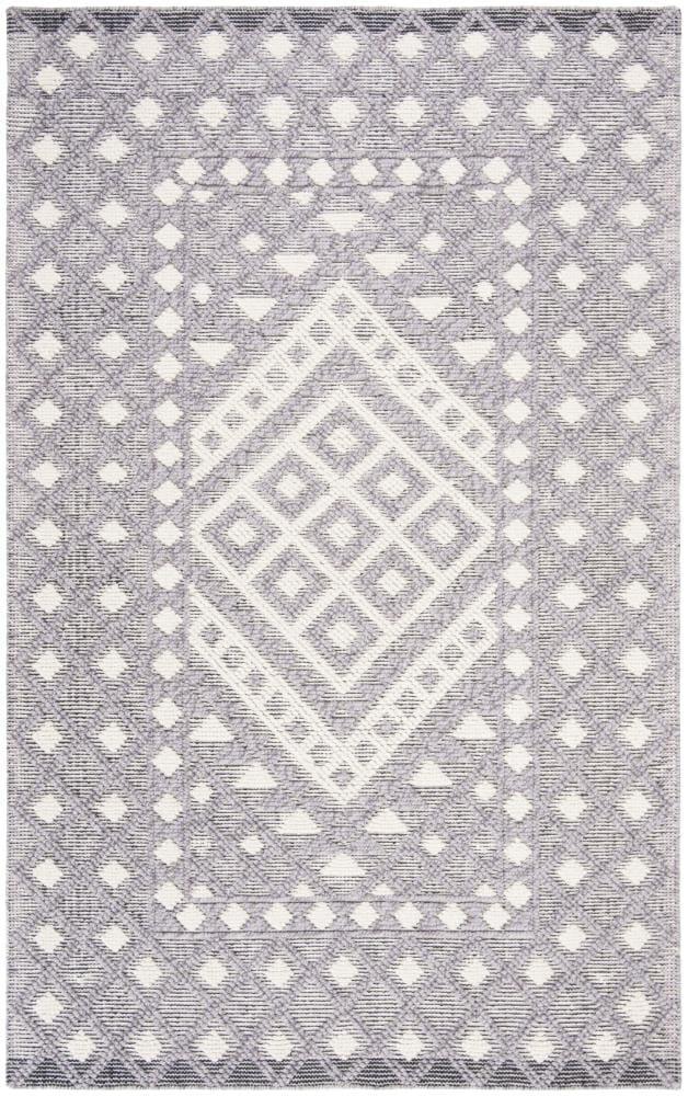 Natura NAT628 Hand Woven Area Rug - Cream/Purple - 6'x9' - Safavieh.