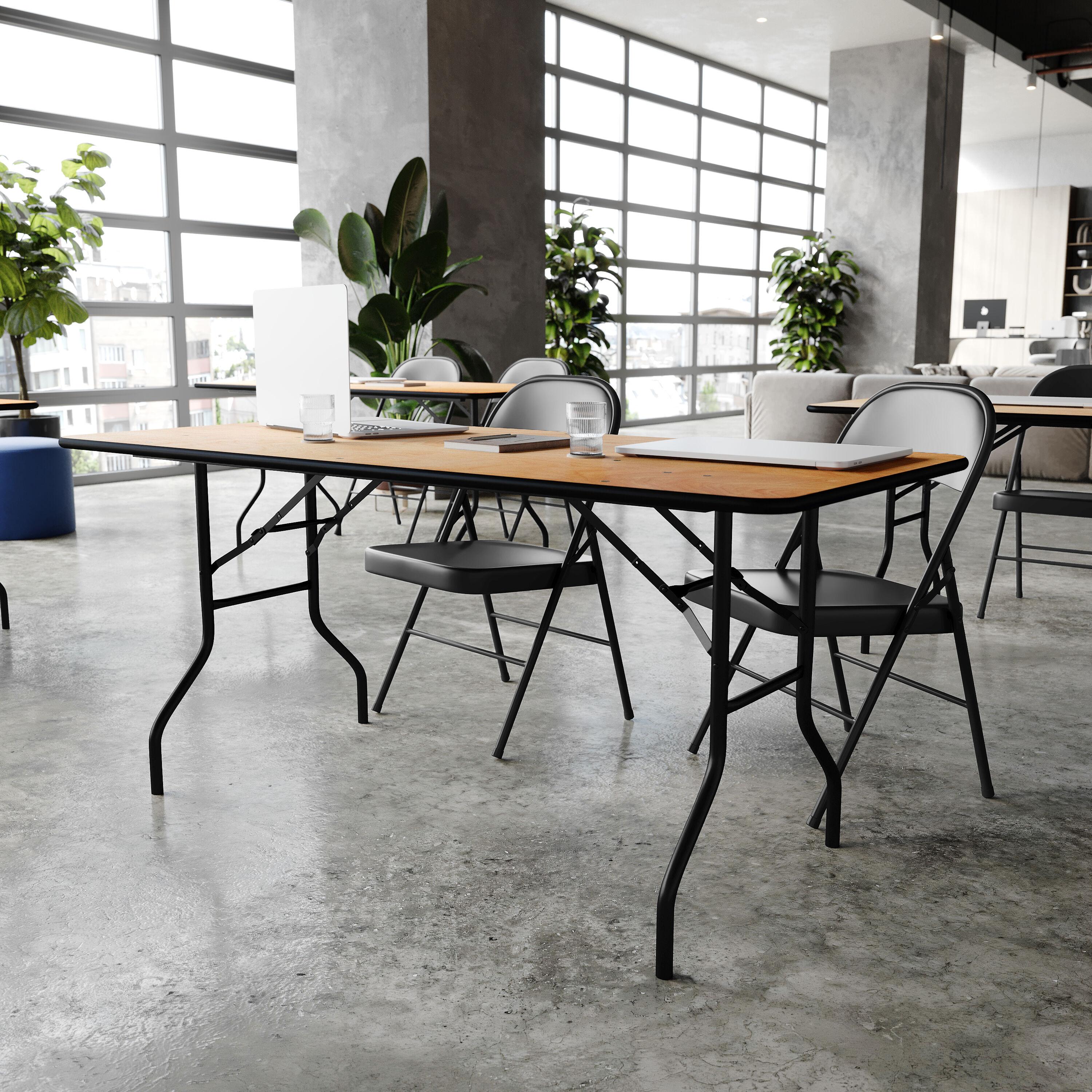 Flash Furniture Wofford Rectangular Wooden Folding Training and Event Table
