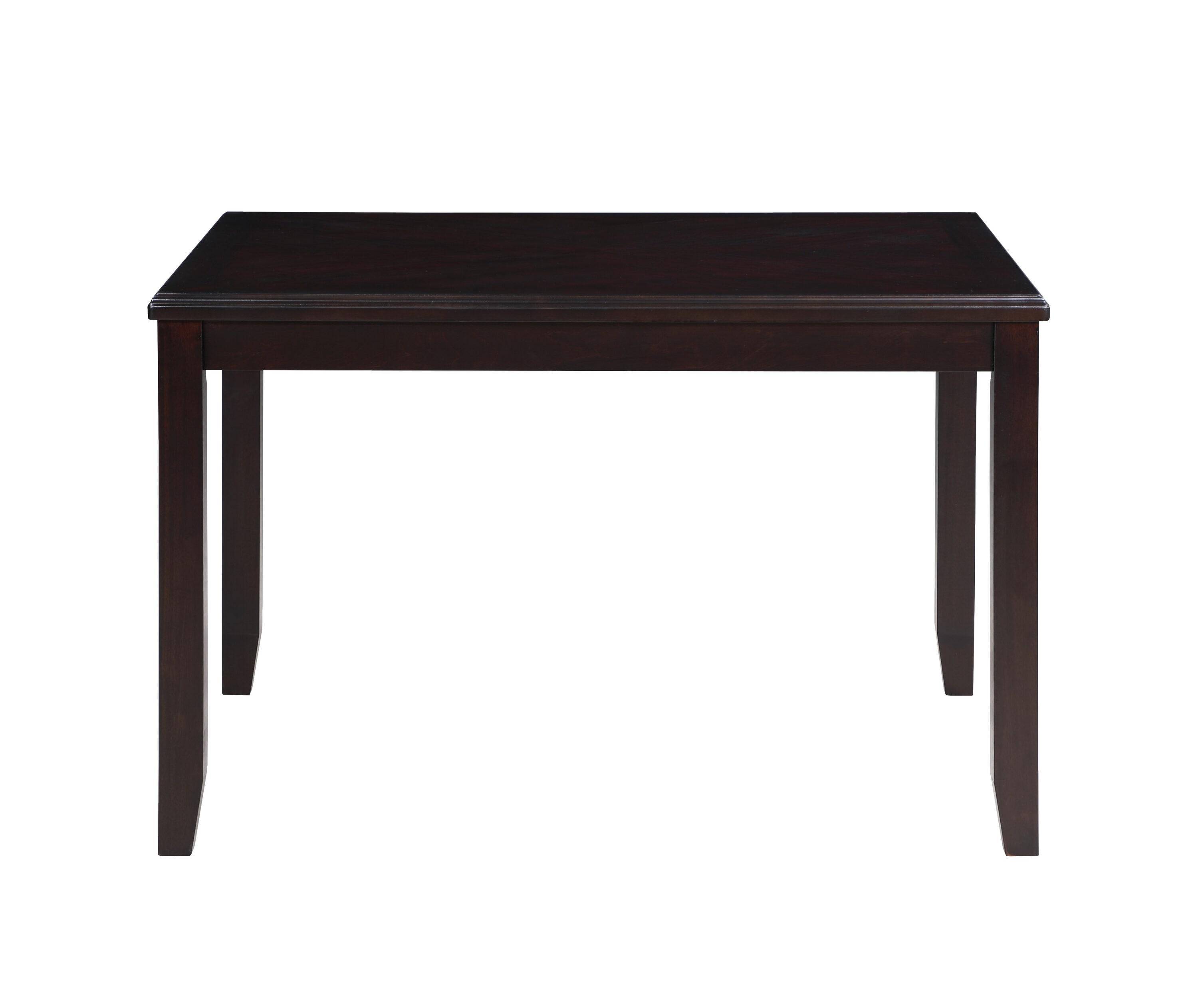 New Classic Furniture Gia Dining Collection with 48" Dining Table, 4 Cushioned Chairs, Veneer Tabletop and Solid Rubberwood Construction, Ebony
