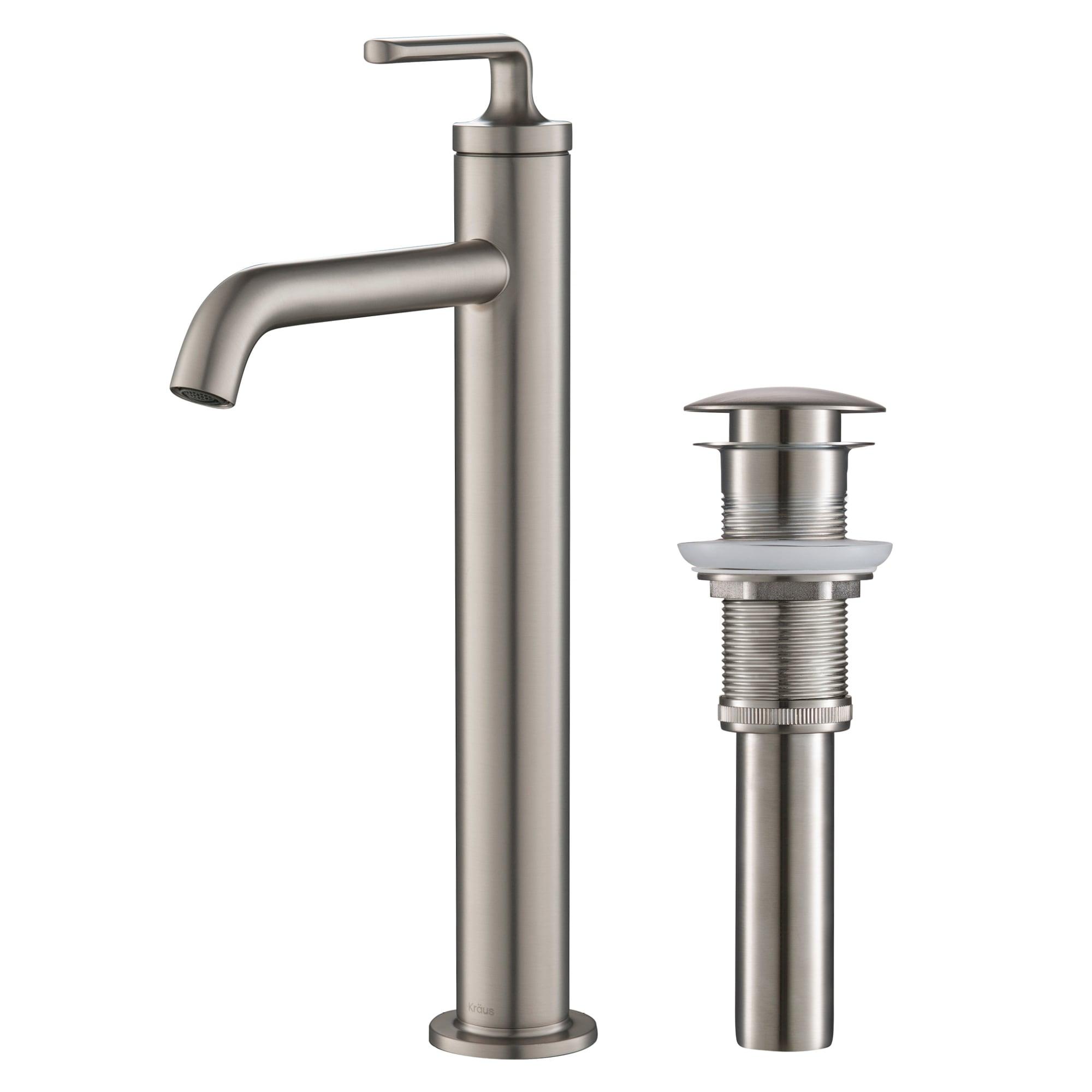 Ramus Single Handle Vessel Sink Bathroom Faucet with Drain Assembly