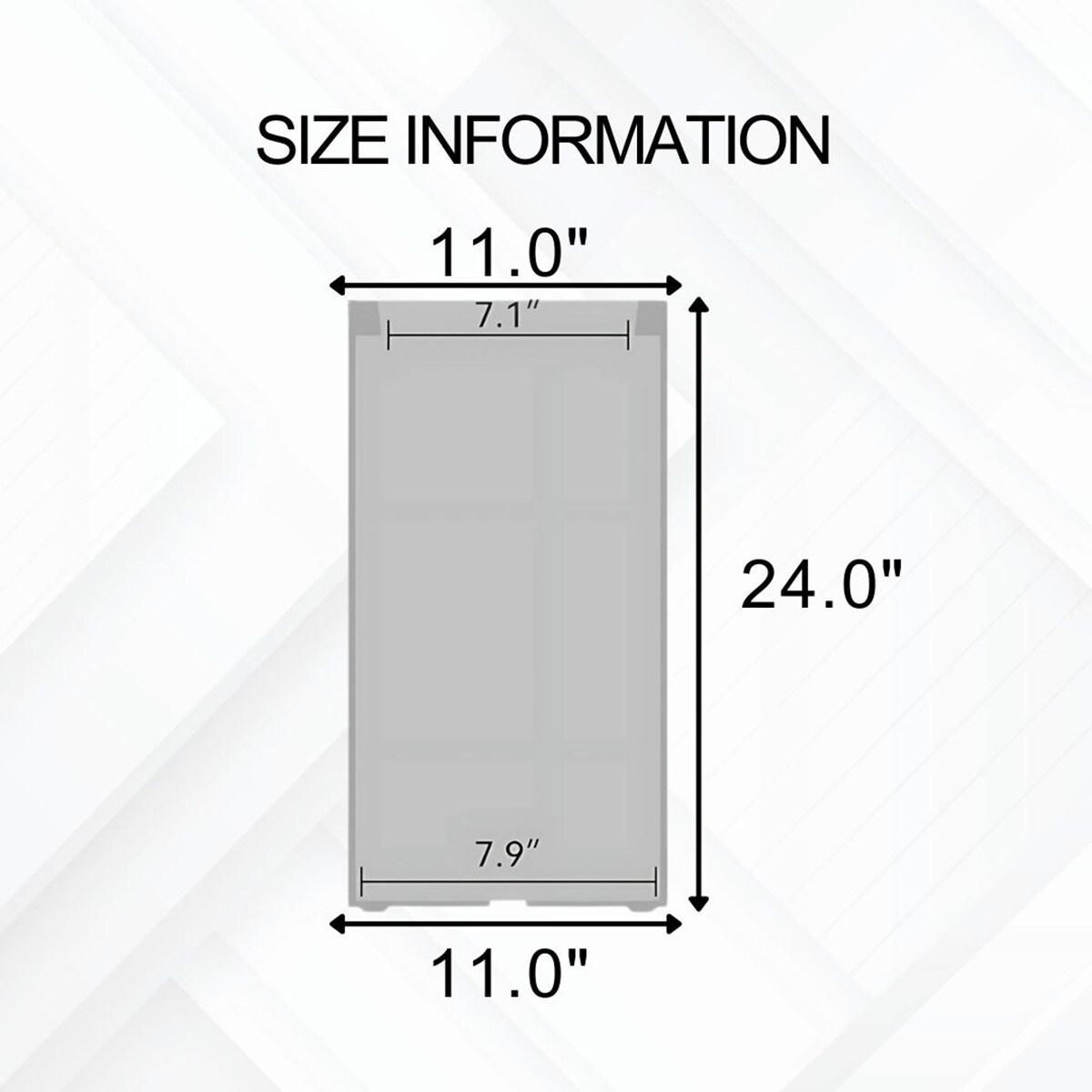 Rosemead Home & Garden, Inc. 24" x 11" Rectangular Kante Lightweight Modern Tall Outdoor Planter Charcoal
