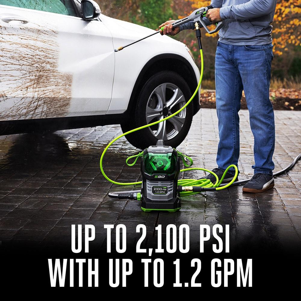 Ego Power+ 2100 Psi 1.2 Gpm Battery Powered Cold Water Pressure Washer With 4 Spray Nozzles Bare Tool
