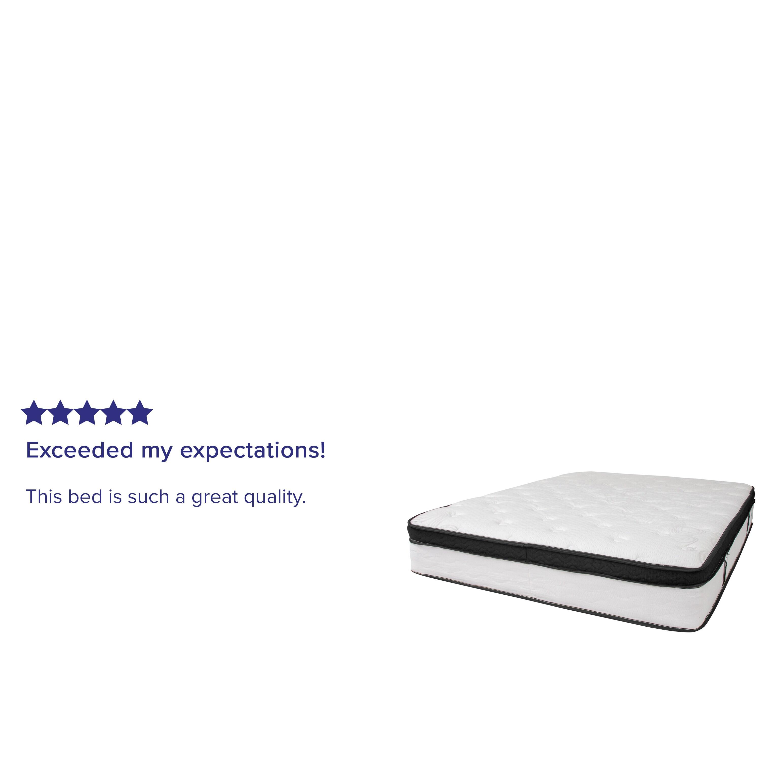 Flash Furniture Capri Comfortable Sleep 12 Inch CertiPUR-US Certified Memory Foam & Pocket Spring Mattress, Queen Mattress in a Box