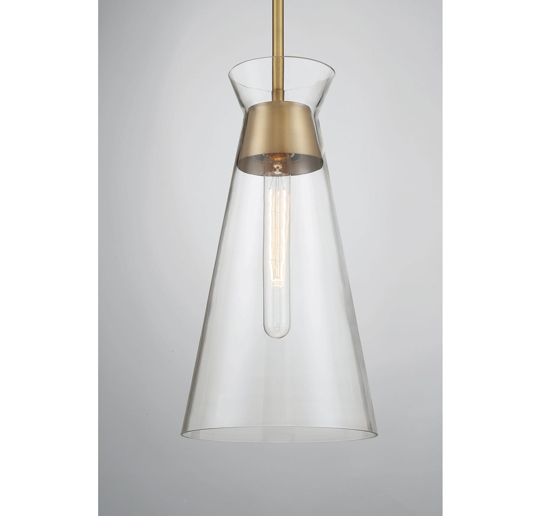 Savoy House Lakewood 1 - Light Pendant in  Warm Brass