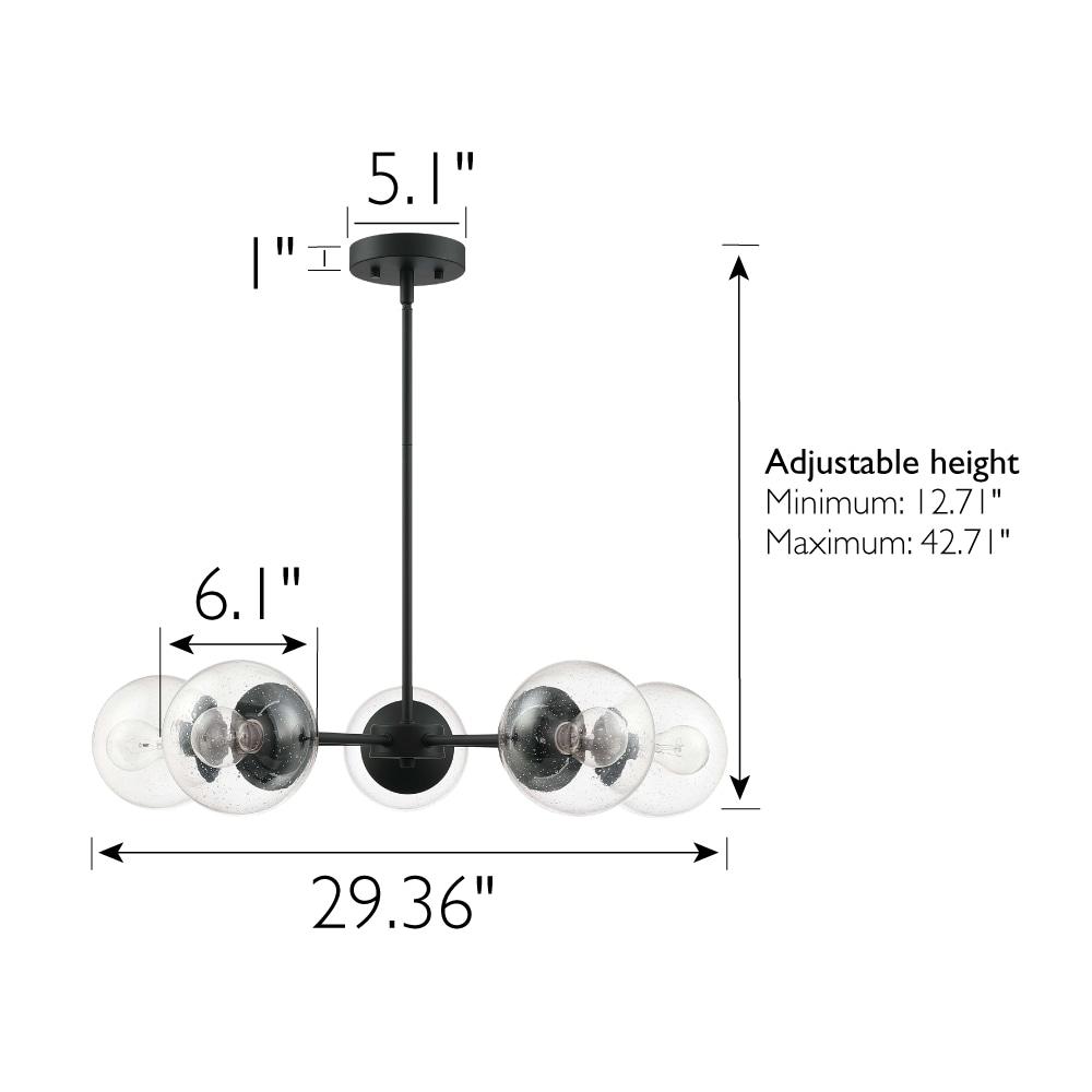 Design House Gracelyn 5-Light Chandelier in Matte Black