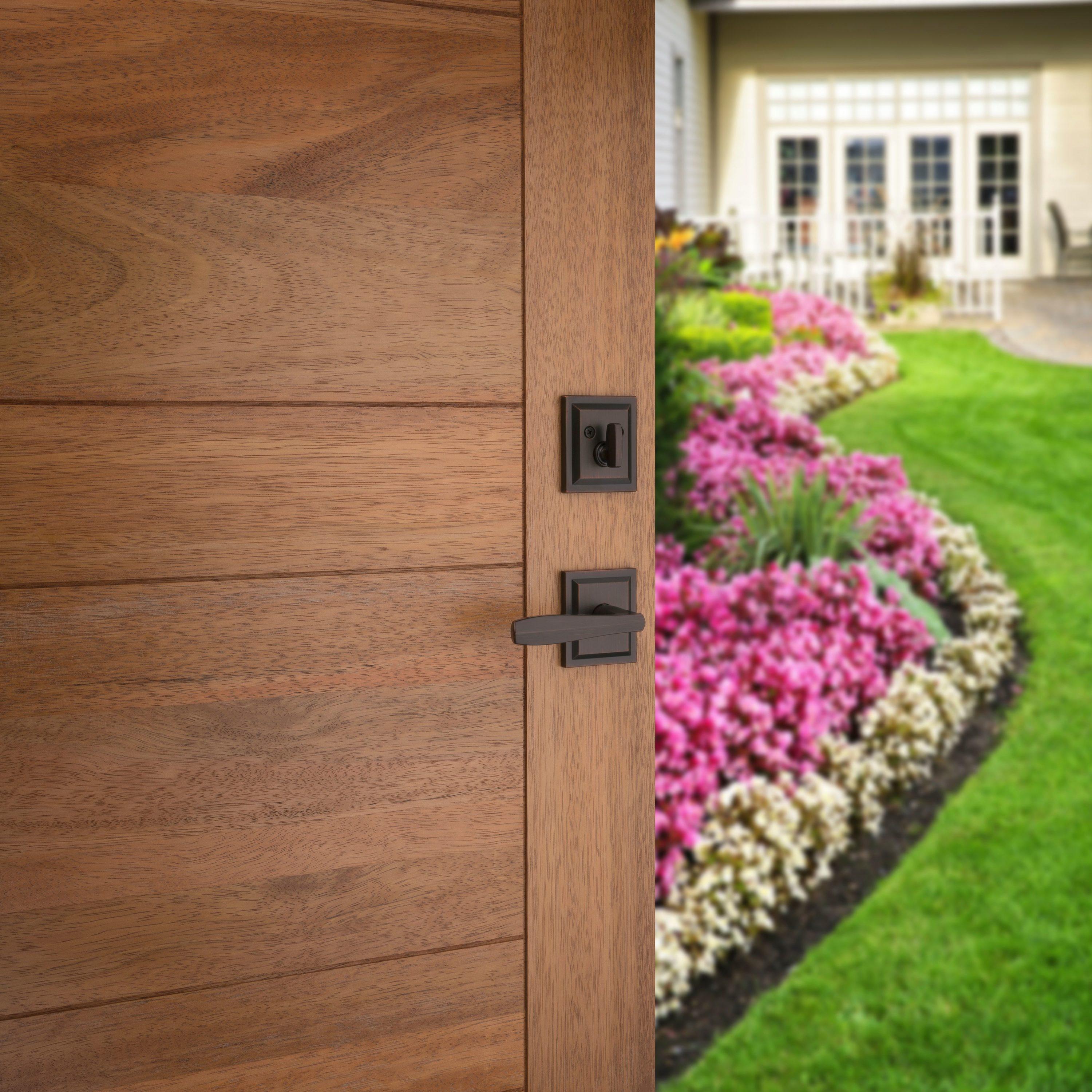 Prestige Torrey Pines Handleset with Single Cylinder Deadbolt and Torrey Door Lever and Torrey Rosette