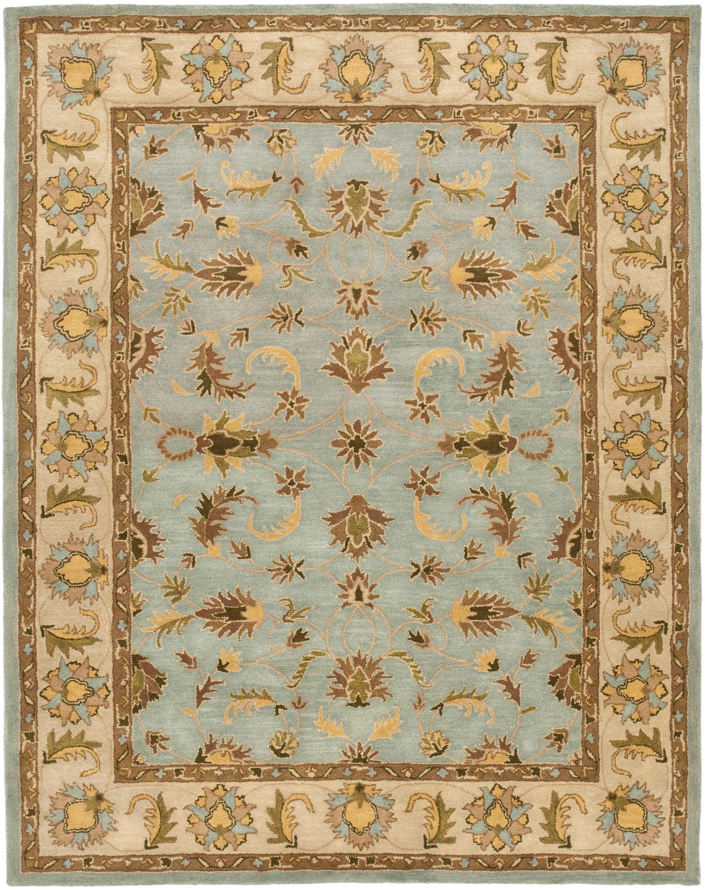 Heritage HG913 Hand Tufted Area Rug - Light Blue/Beige - 8'9"x11'9" - Safavieh.