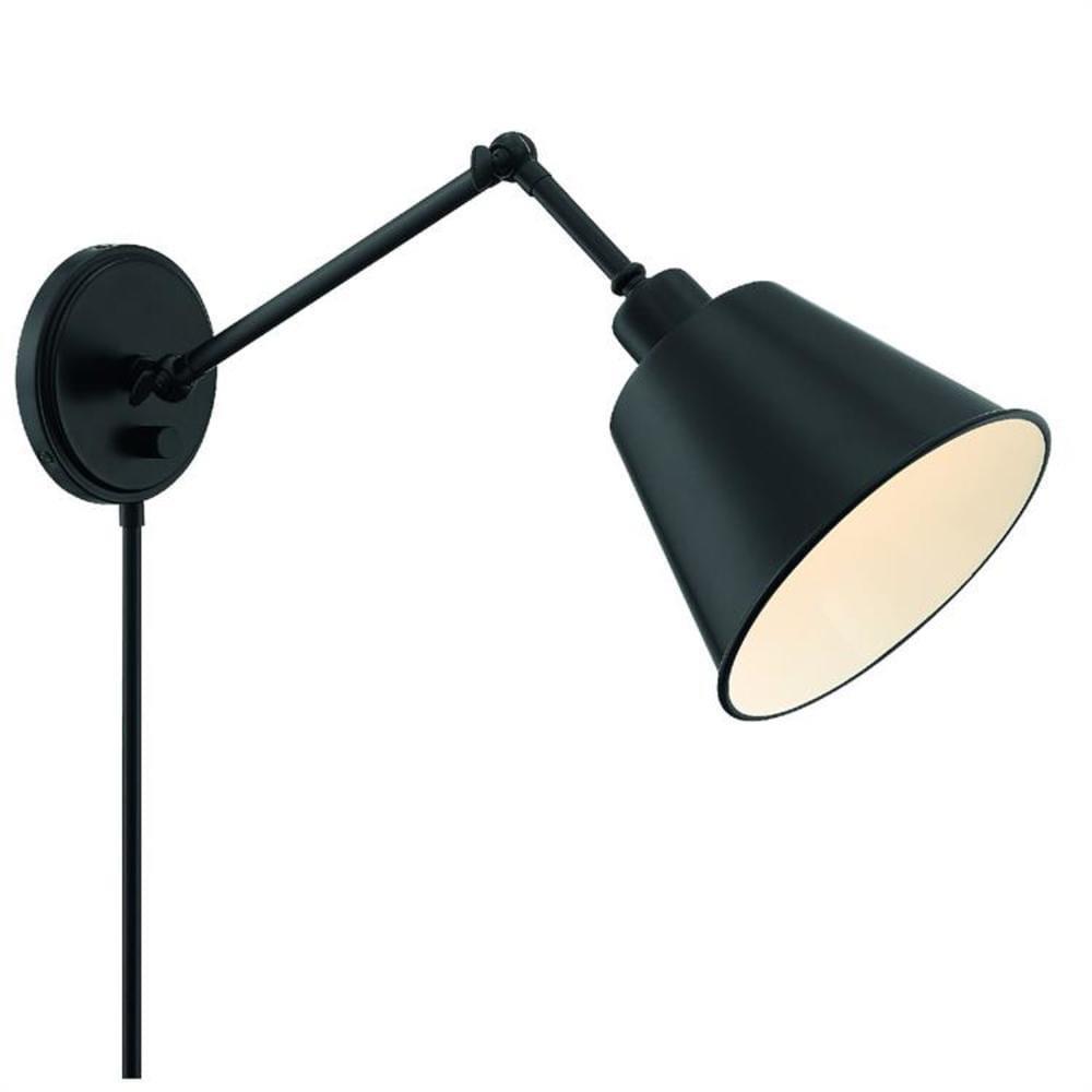 Crystorama Lighting Mitchell 1 - Light Swing Arm Lamp in  Matte Black