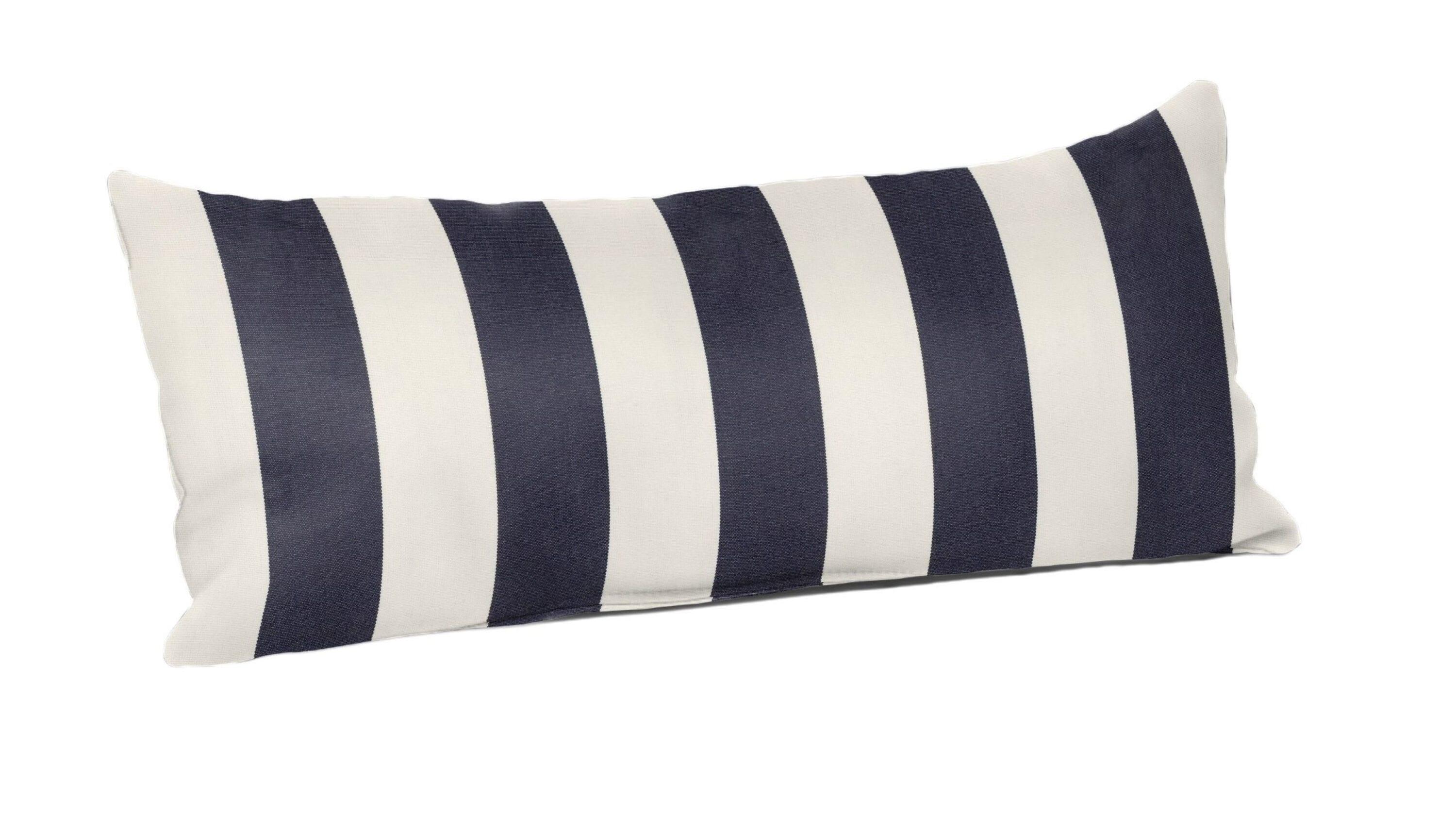Casual Cushion Stripe Sunbrella Fabric Indoor/Outdoor Lumbar Pillow