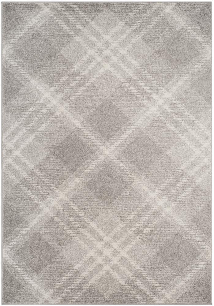 SAFAVIEH Adirondack Fidan Geometric Area Rug, Light Grey/Ivory, 6' x 9'