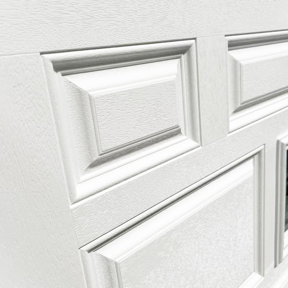 Calhome Modern Exterior Fiberglass Front Entry Door Slab with Designer Decorative Glass Door Slab Only