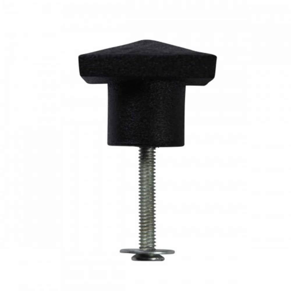 The Renovators Supply Inc. Iron Cabinet Hardware Knob Pull Square Black 1 1/4" Renovators Supply (Set of 4)