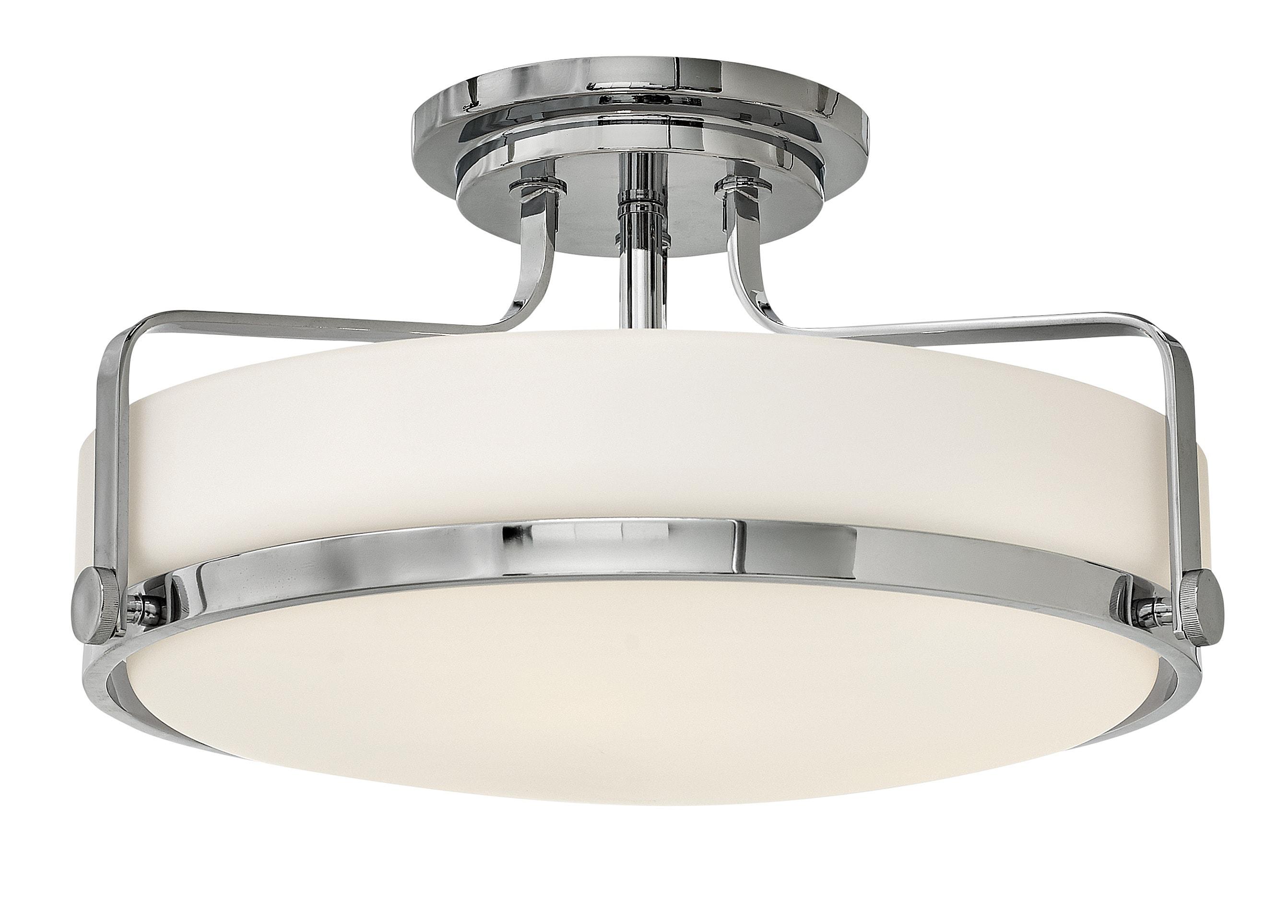 Harper Three Light 18" Retro Bowl Semi-Flush Mount Ceiling Light