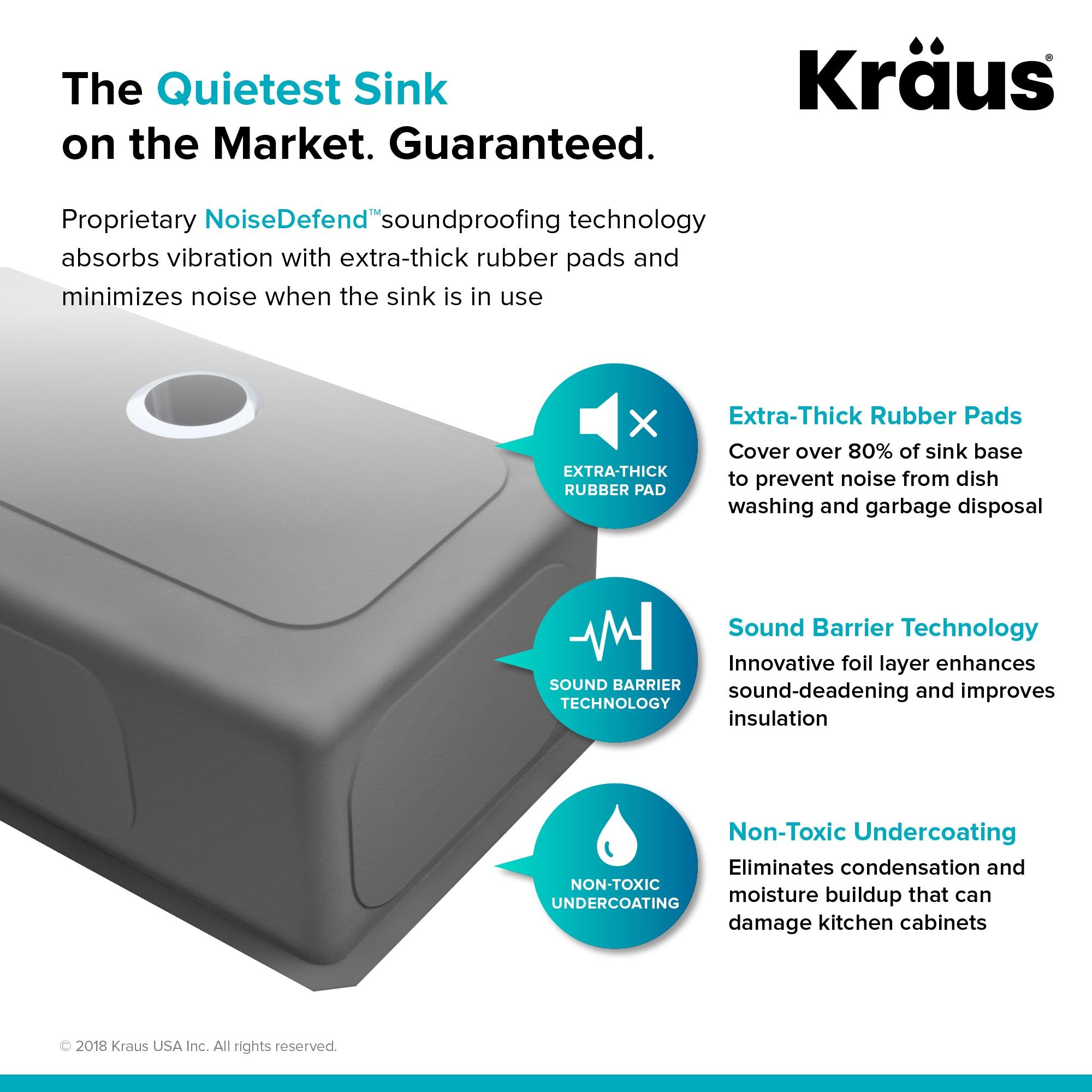 KRAUS Standart Pro Undermount 16 Gauge Stainless Steel Bar Kitchen Sink