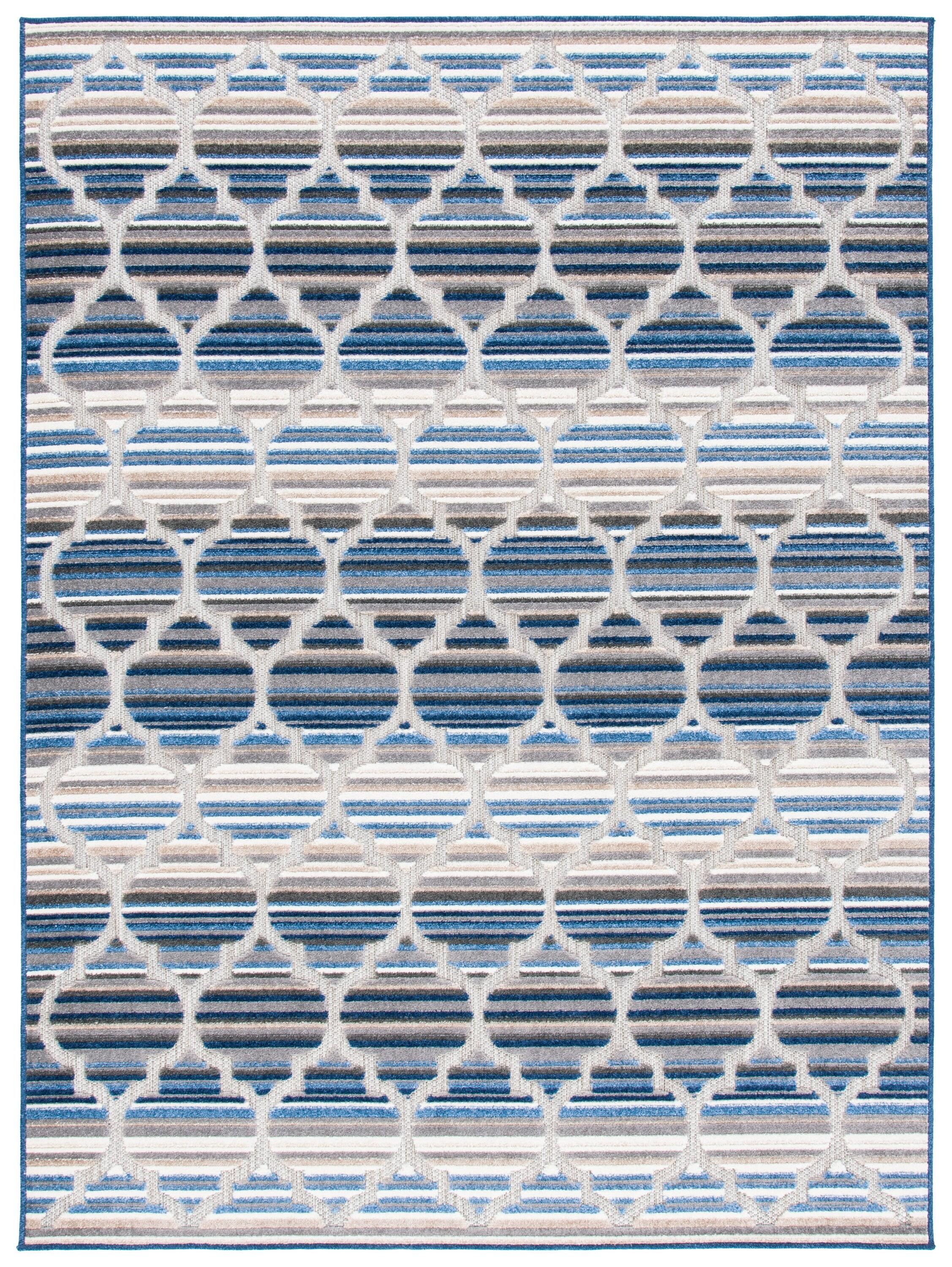 Cabana CBN333 Loomed Indoor Area Rug - Blue/Grey - 5'3"x7'6" - Safavieh