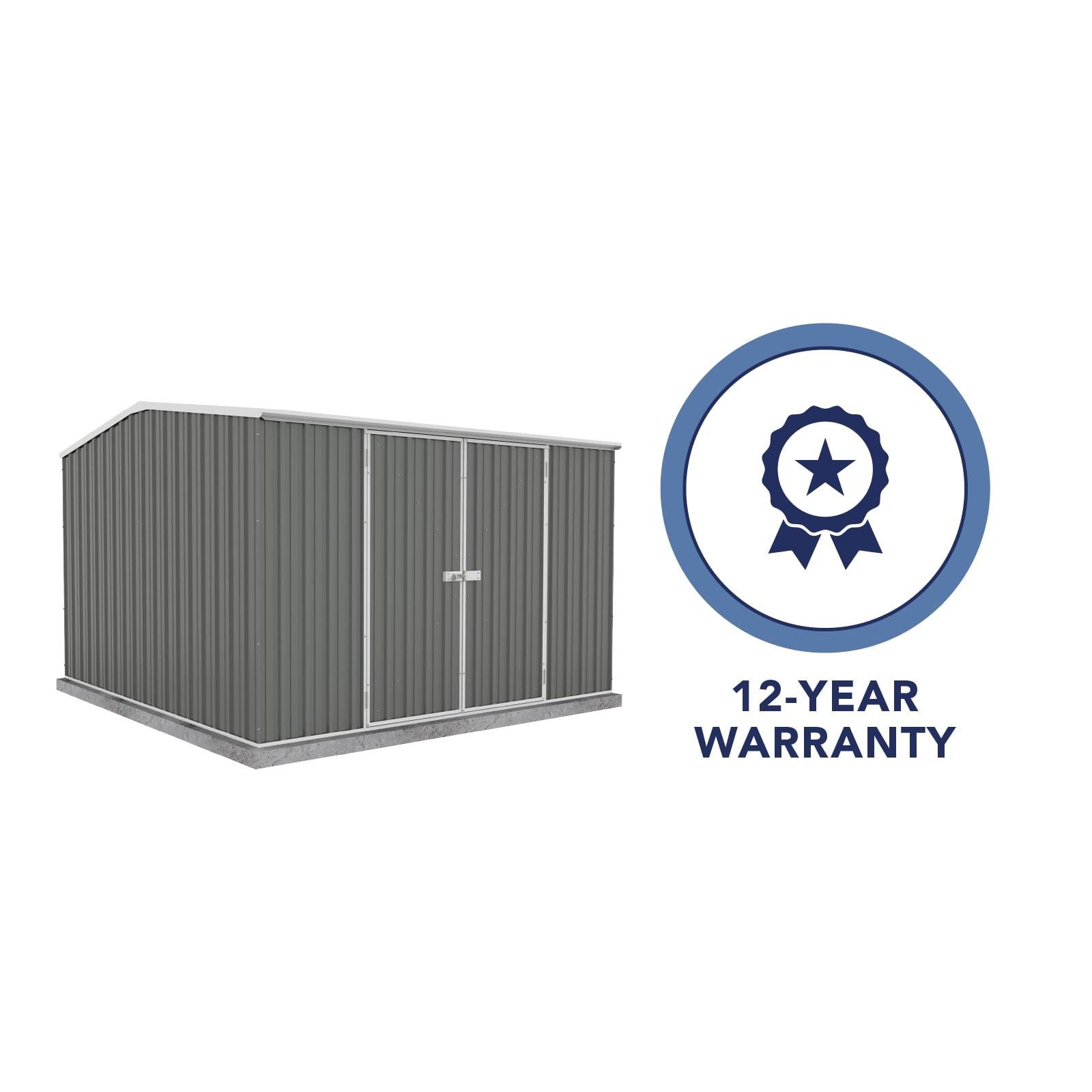 Absco Premier 10 ft. W x 10 ft. D Metal Storage Shed