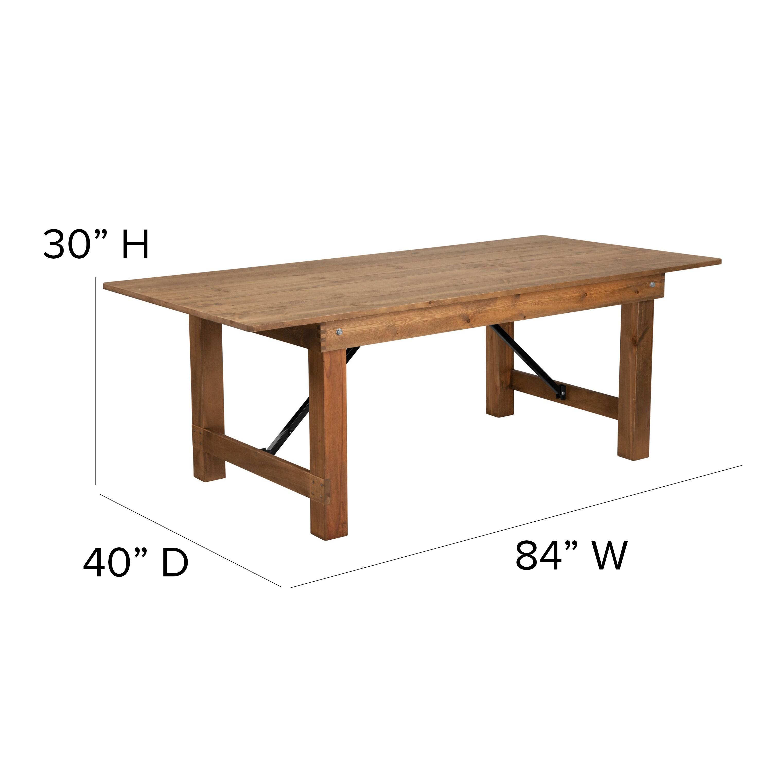 HERCULES Series Folding Farm Table and Four Bench Set