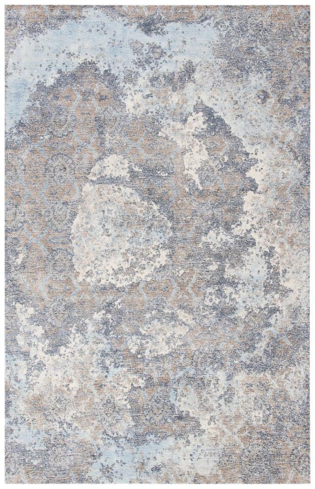 Restoration Vintage RVT111 Hand Tufted Indoor Area Rug - 5'x8' - Blue/Ivory - Safavieh