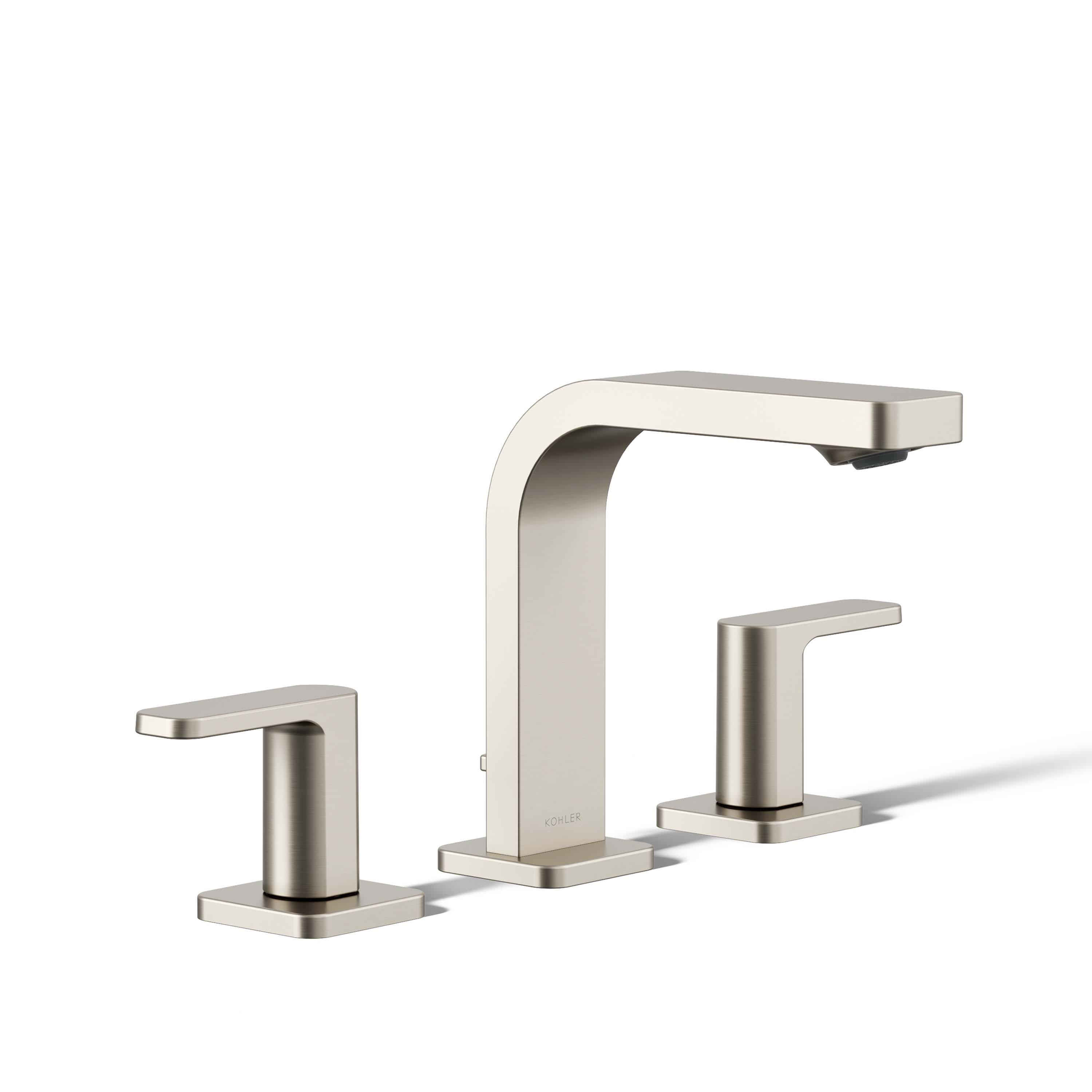 Kohler ® Parallel ® Widespread Nickel Bathroom Sink Faucet and Handles