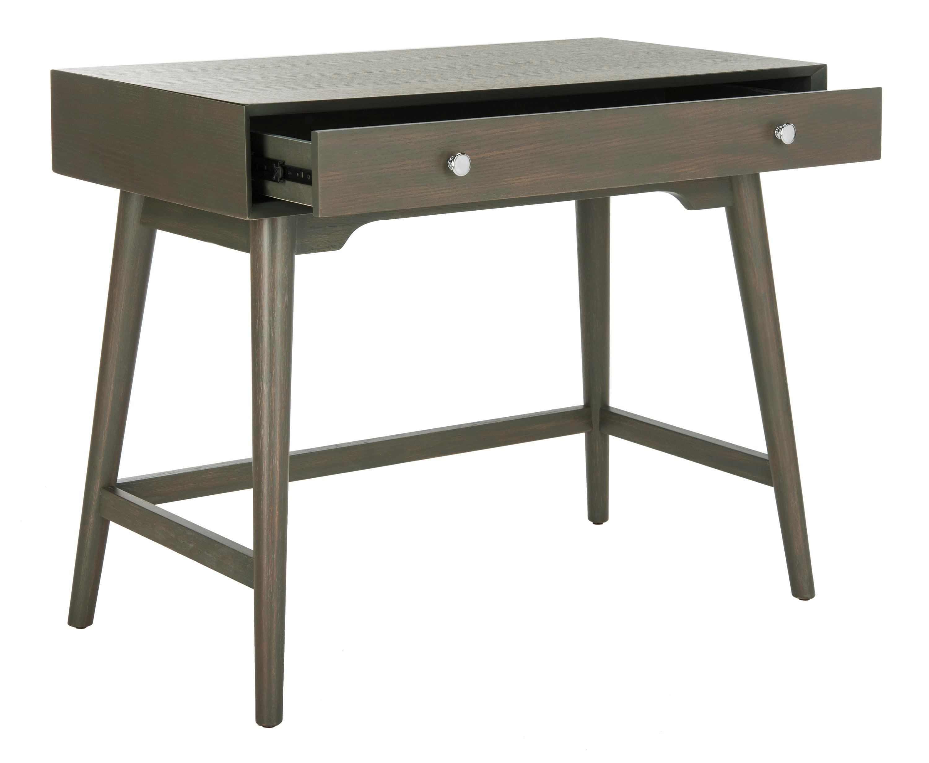 Isadora Midcentury Modern Desk - Ash Grey - Safavieh