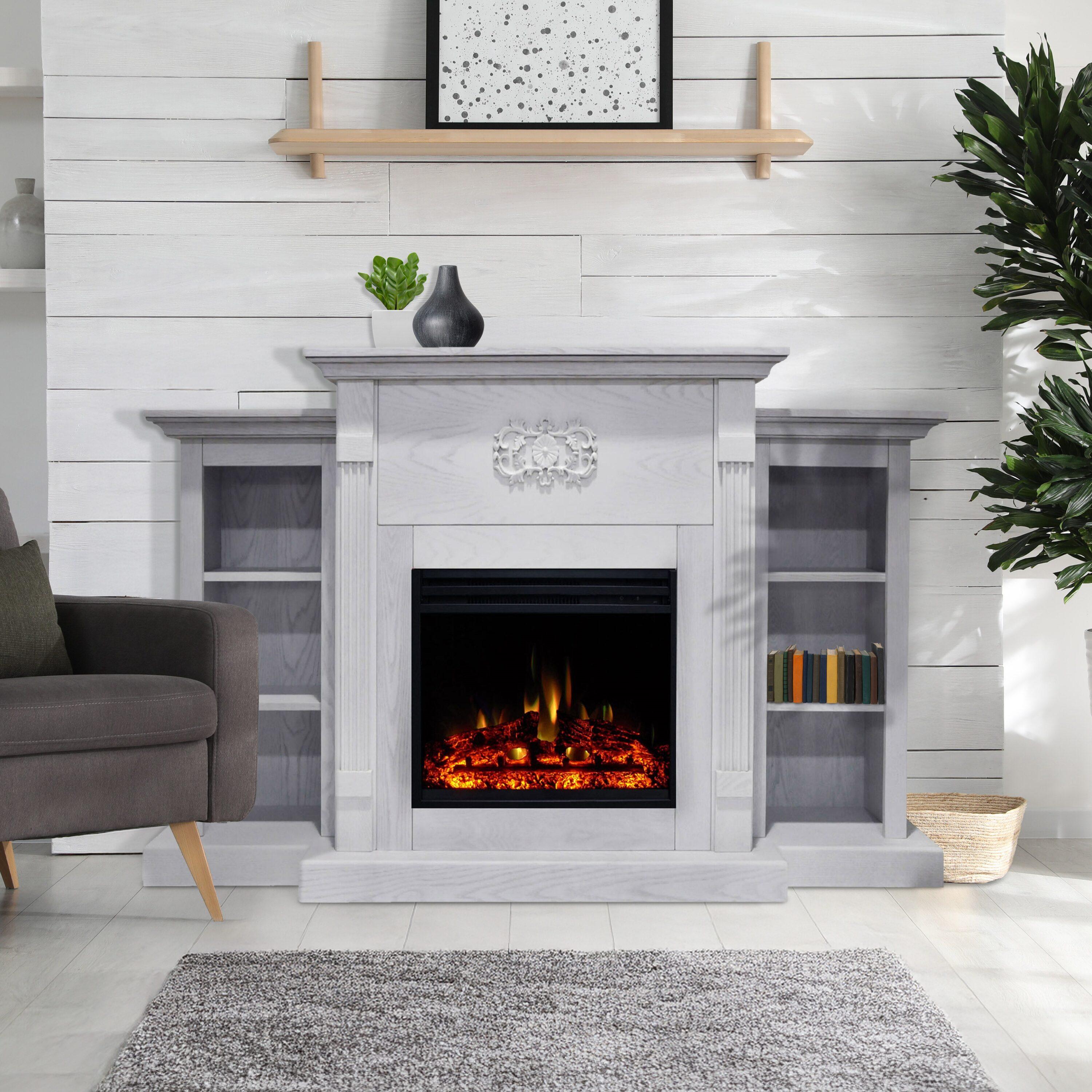 Cambridge Sanoma Freestanding Electric Fireplace Heater with Traditional Mantel, Timer, Remote Control