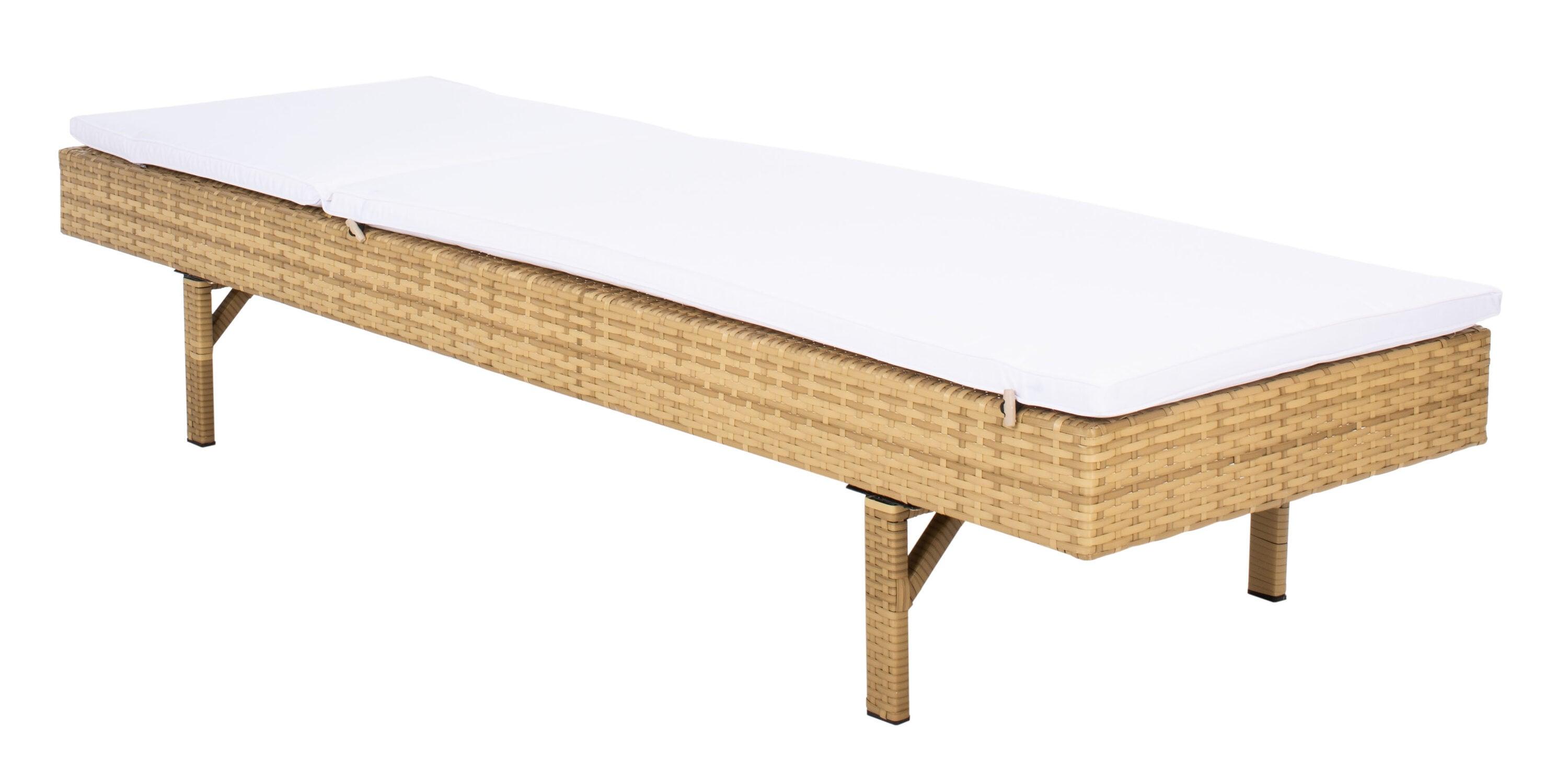 Cam Sunlounger - Natural/White - Safavieh.