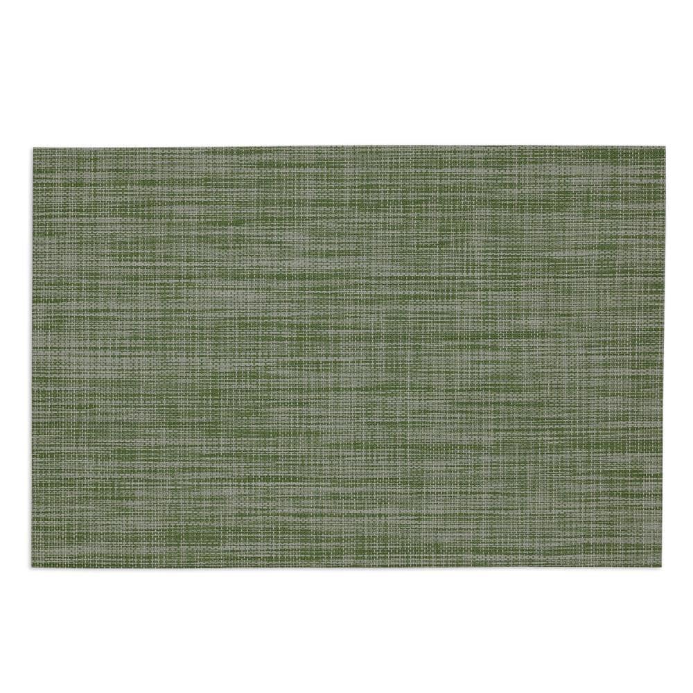 Design Imports Fig Green Tweed PVC Kitchen Placemat Set (Set of 6)