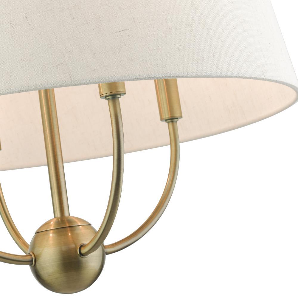 Livex Lighting Cartwright 4 - Light Pendant in  Antique Brass