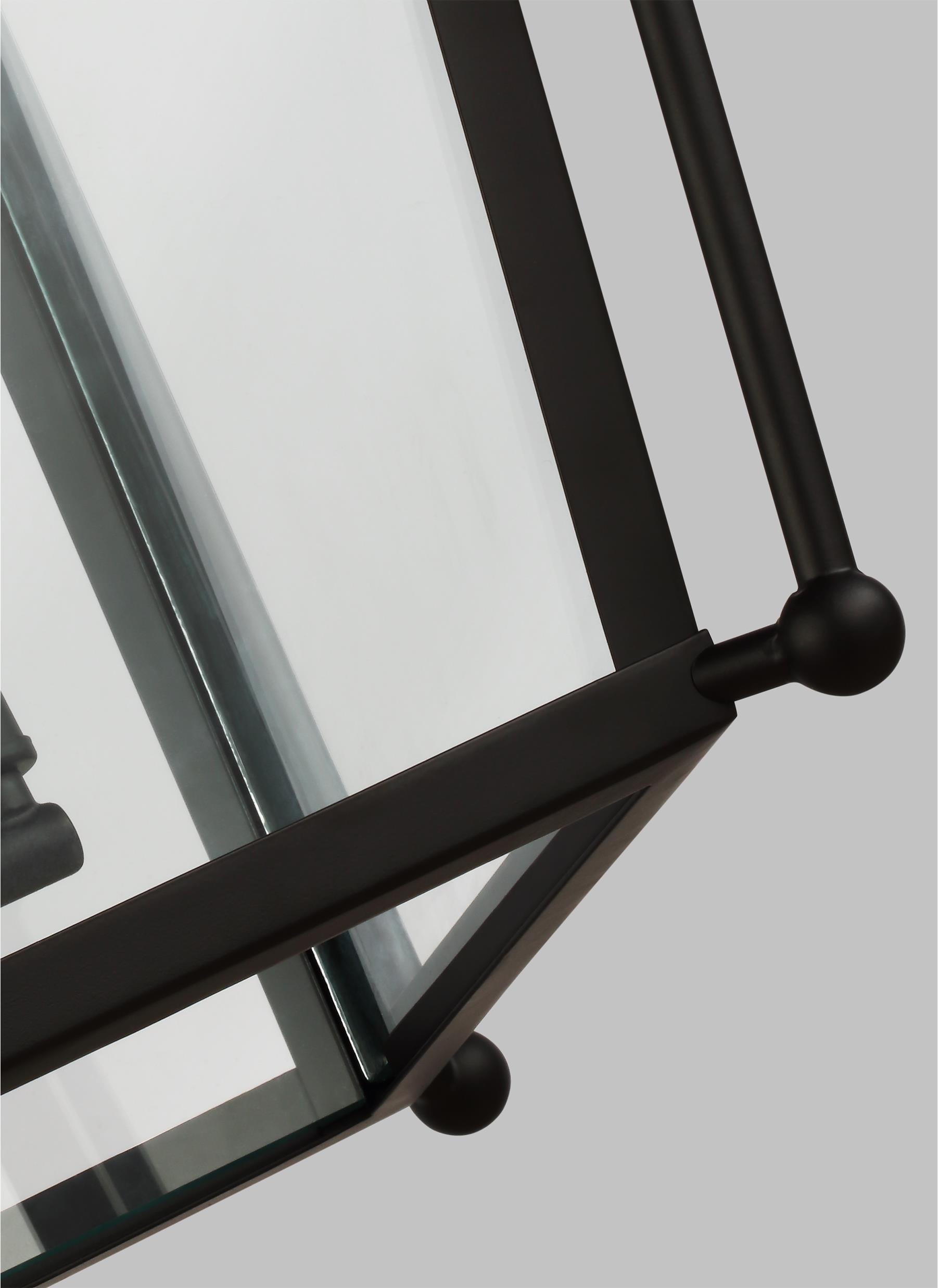 Charleston Midnight Black Glass 7-Light Linear Pendant