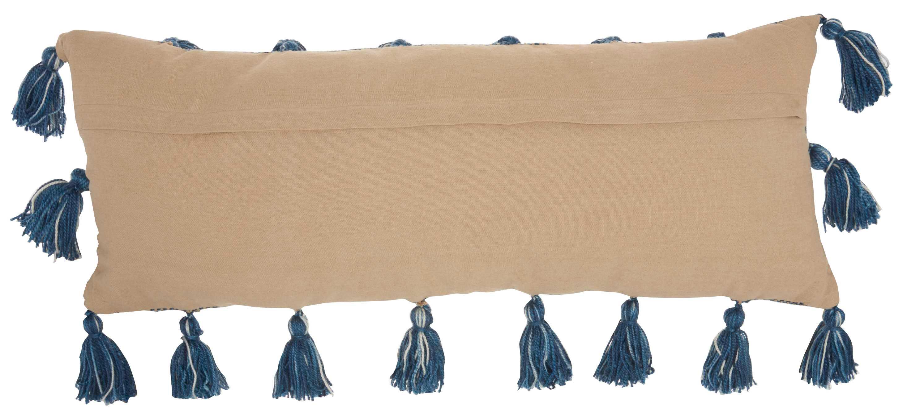 Mina Victory Lifestyles 13-in x 33-in Blue Rectangular Indoor Decorative Pillow