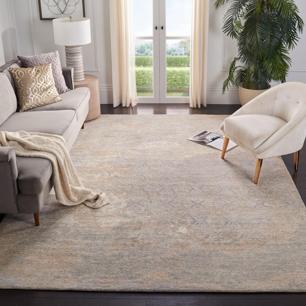 Restoration Vintage RVT111 Hand Tufted Indoor Area Rug - 6'x6' - Gold/Ivory - Safavieh
