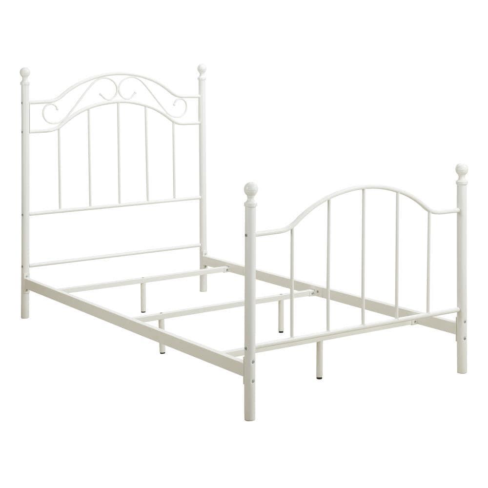 RealRooms Marlo Metal Bed Frame, Twin, White
