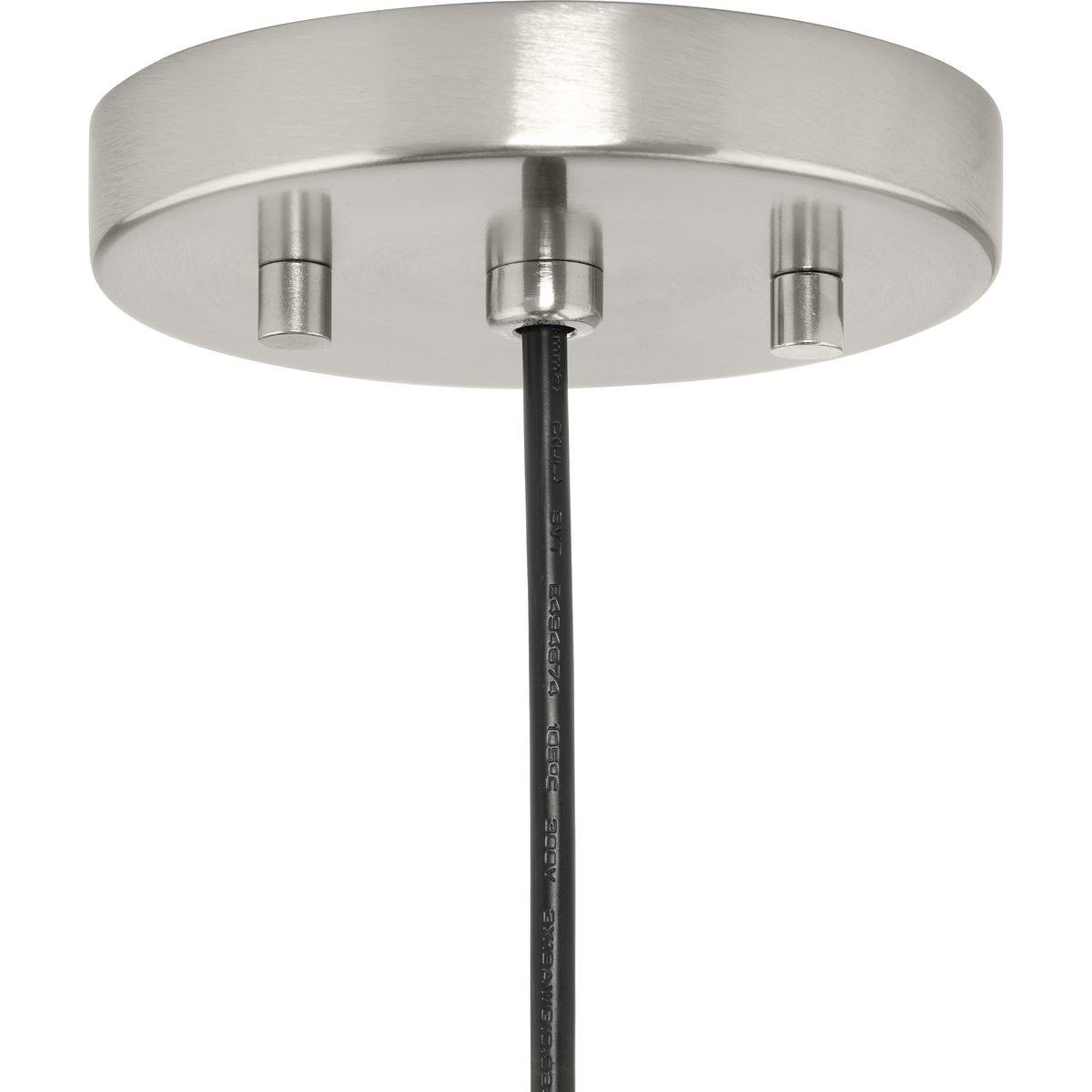 Progress Lighting, Perimeter, 1-Light Pendant, Brushed Nickel, Open Shade