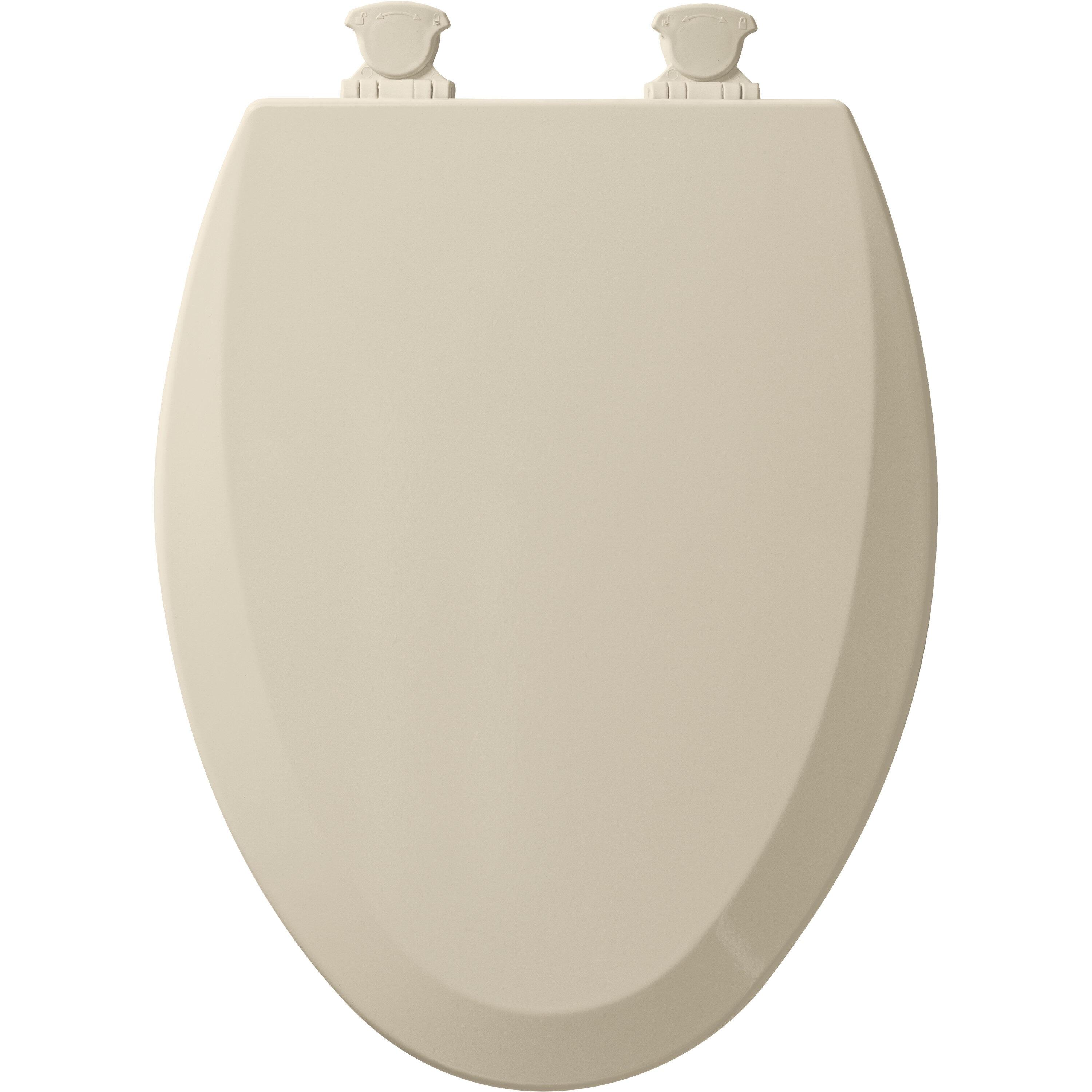 Bemis 1500EC Toilet Seat with Easy Clean & Change Hinges, Durable Wood
