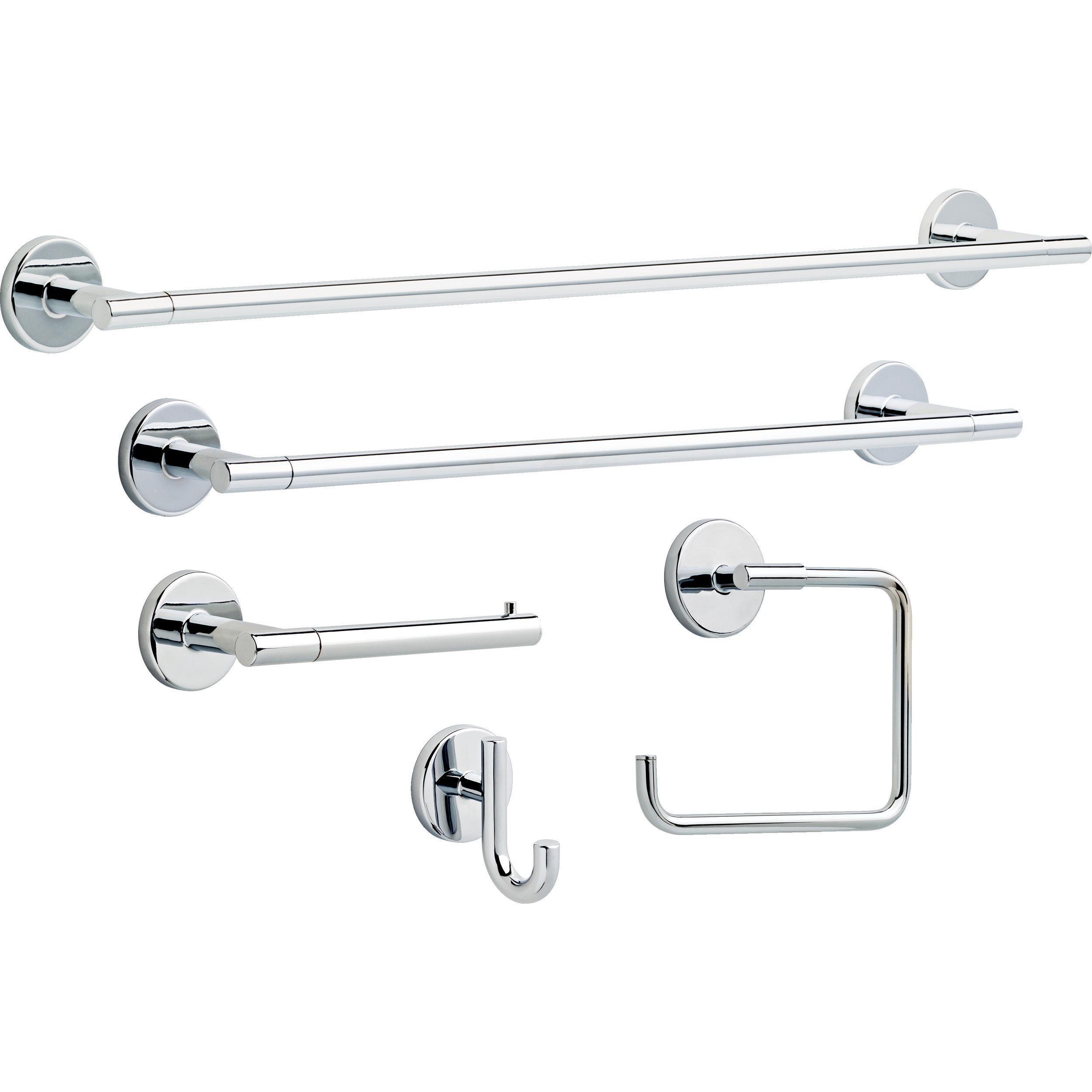 Trinsic 24 in. Double Wall Mount Towel Bar Bath Hardware Accessory