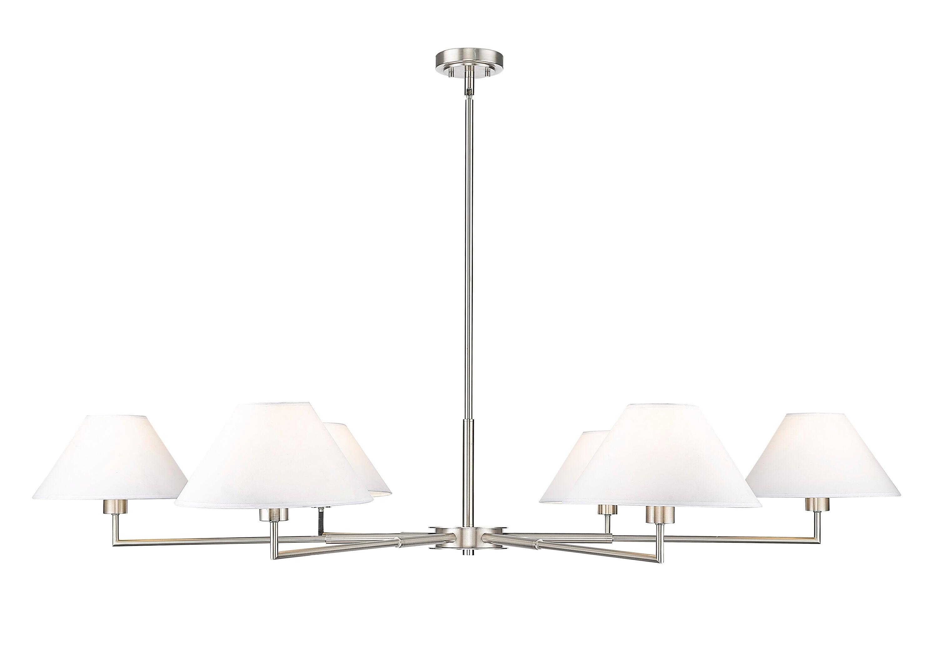 Z-Lite Leila 6 - Light Chandelier in  Brushed Nickel