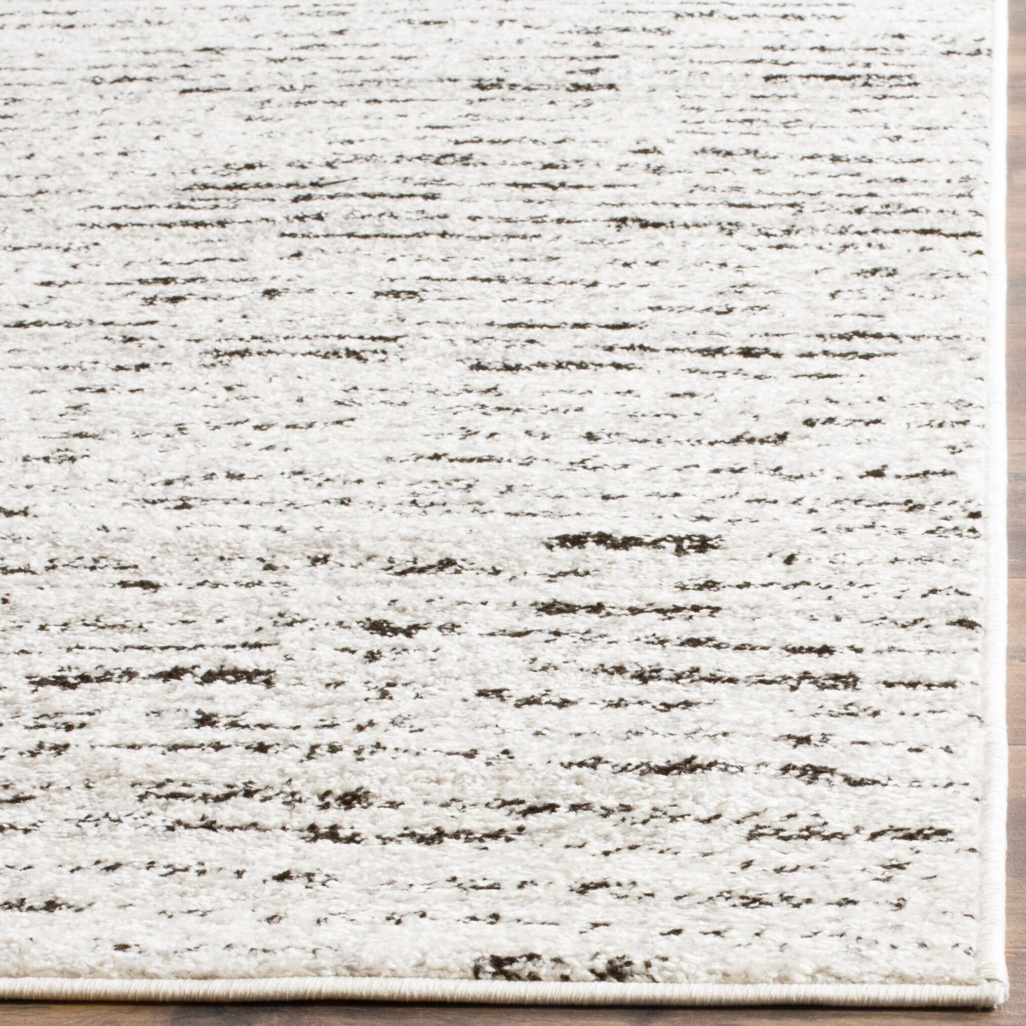 SAFAVIEH Adirondack Linnette Abstract Area Rug, Ivory/Silver, 4' x 4' Square
