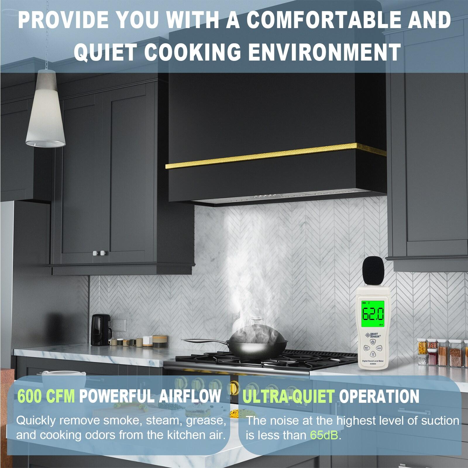 Akicon 36" 600 CFM Ducted (Vented) Wall Range Hood