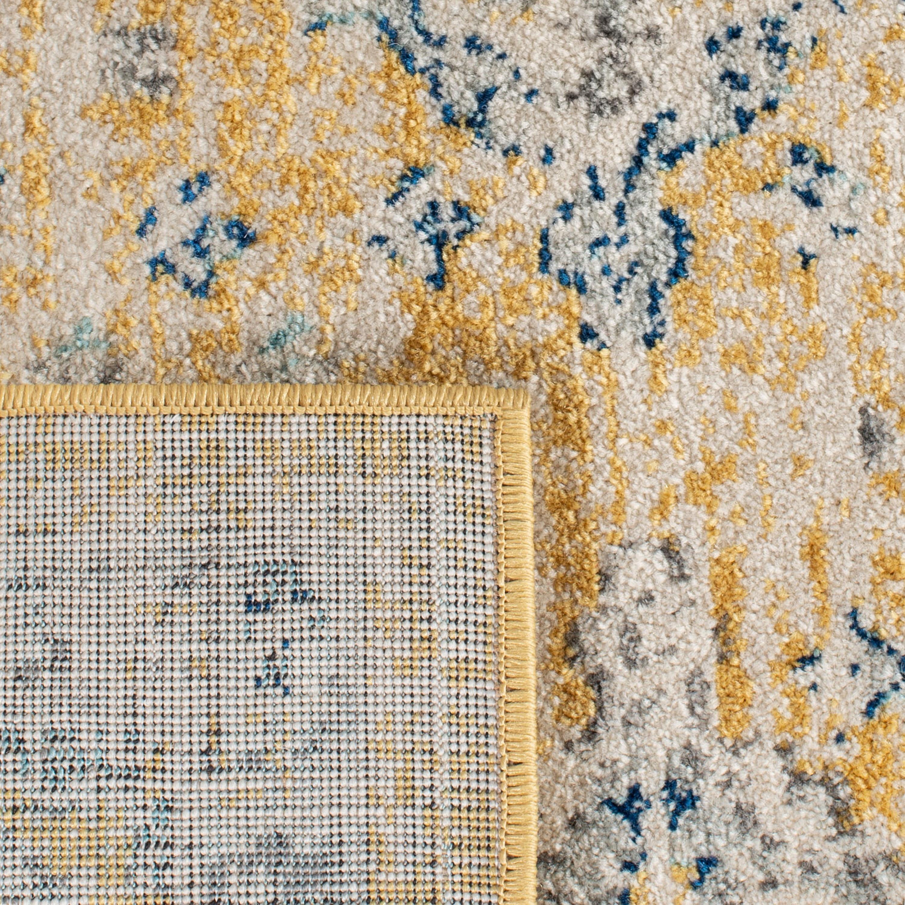 Evoke EVK224 Power Loomed Area Rug - Gold/Ivory - 4'x6' - Safavieh.