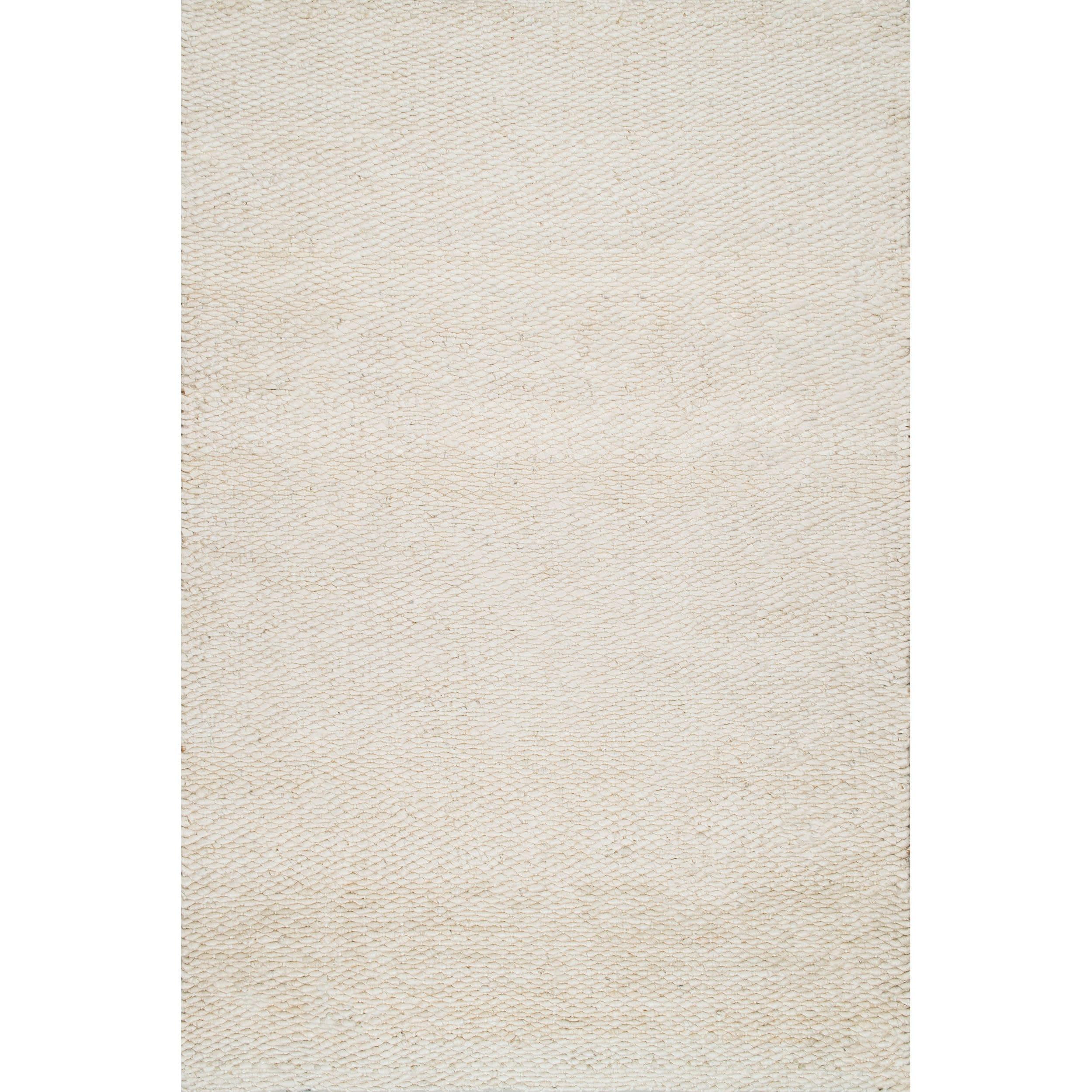 Nuloom Hailey Solid 4x6 Jute Indoor Area Rug for Dining Room Rug Neutral Rug Living Room Rug Kitchen, Off White