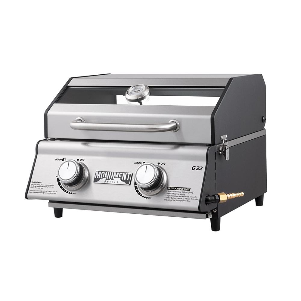 Monument Grills, Clearview 2 - Burner Portable Stainless Liquid Propane 15000 BTU Gas Grill