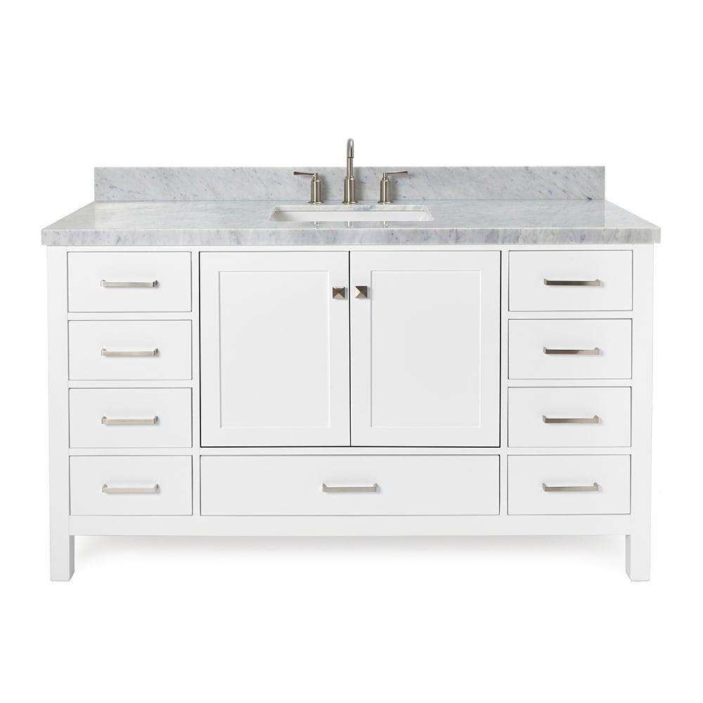 Ariel A061scwrvo Cambridge 61" Free Standing Single Basin Vanity Set - White