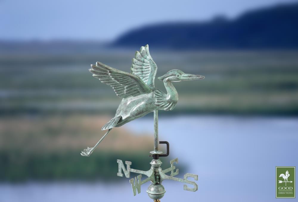 Good Directions Heron 26'' H Metal Animals Weathervane