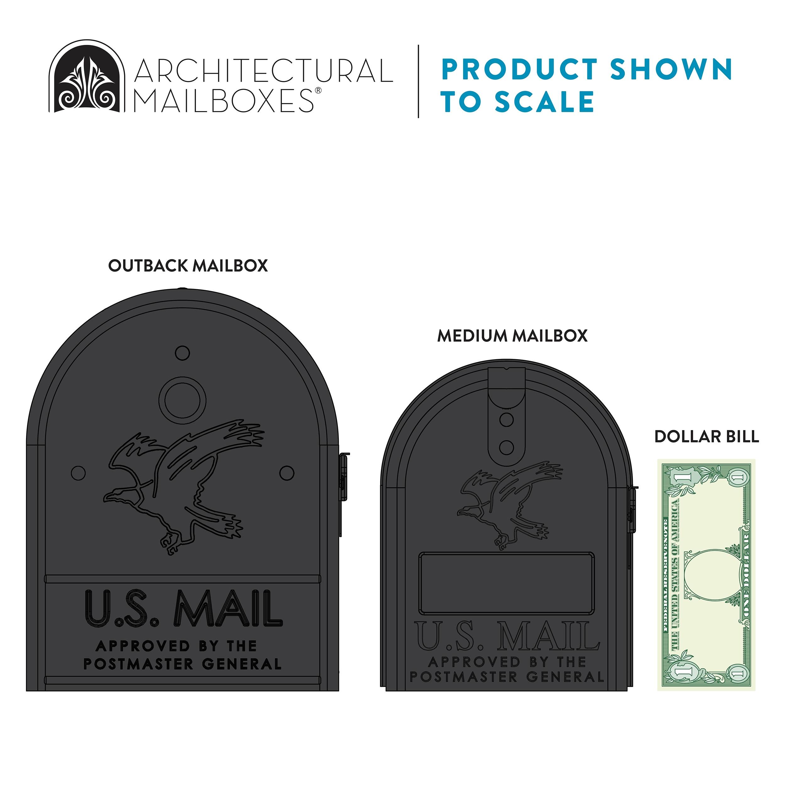 Gibraltar Mailboxes Outback Classic Galvanized Steel Post Mount Black Double Door Mailbox