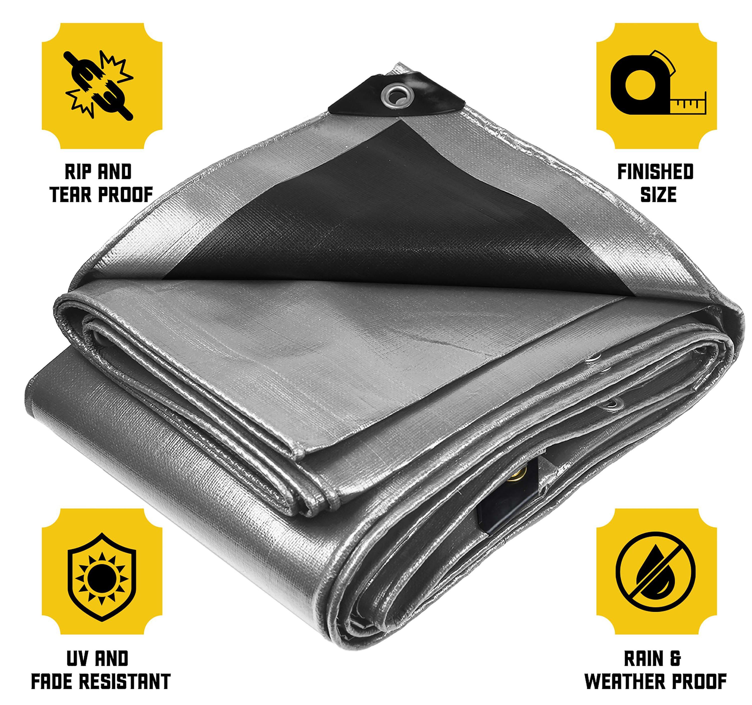 Core Tarps 18 ft. x 24 ft. 5 Mil Heavy Duty Polyethylene Tarp, Waterproof, UV Resistant