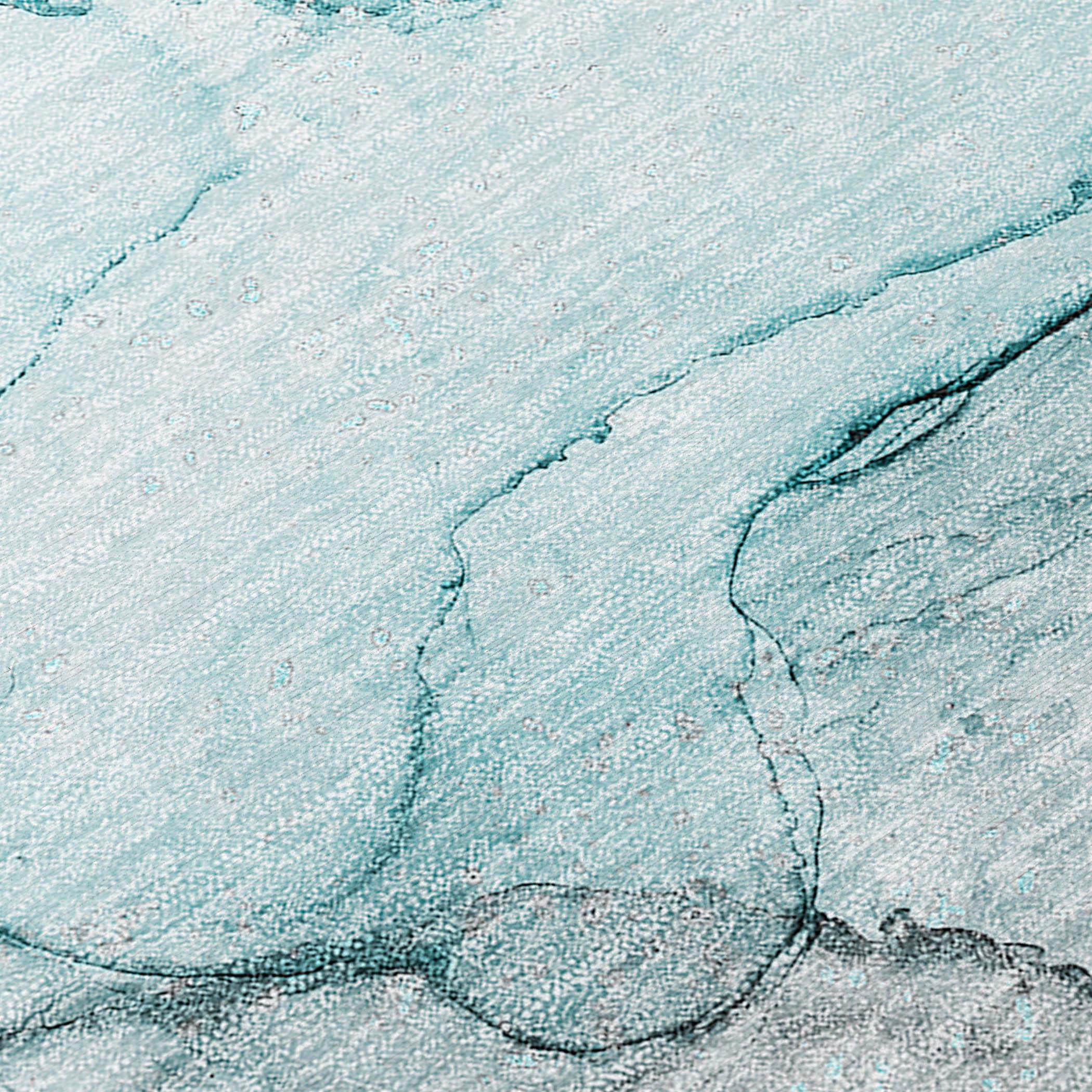 Addison Rugs Chantille Indoor/Outdoor Transitional Watercolors Teal Washable Round Rug, 8' x 8'